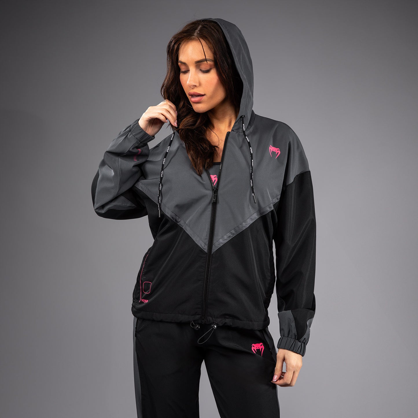 Venum Tactical XT Damen-Trainingsjacke - Schwarz/Sturmgrau