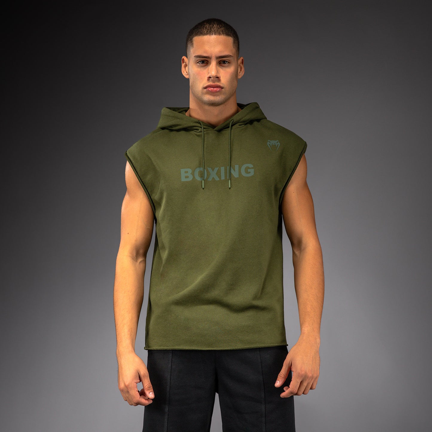 Venum Boxing VT Ärmelloser Kapuzenpullover – Militärgrün