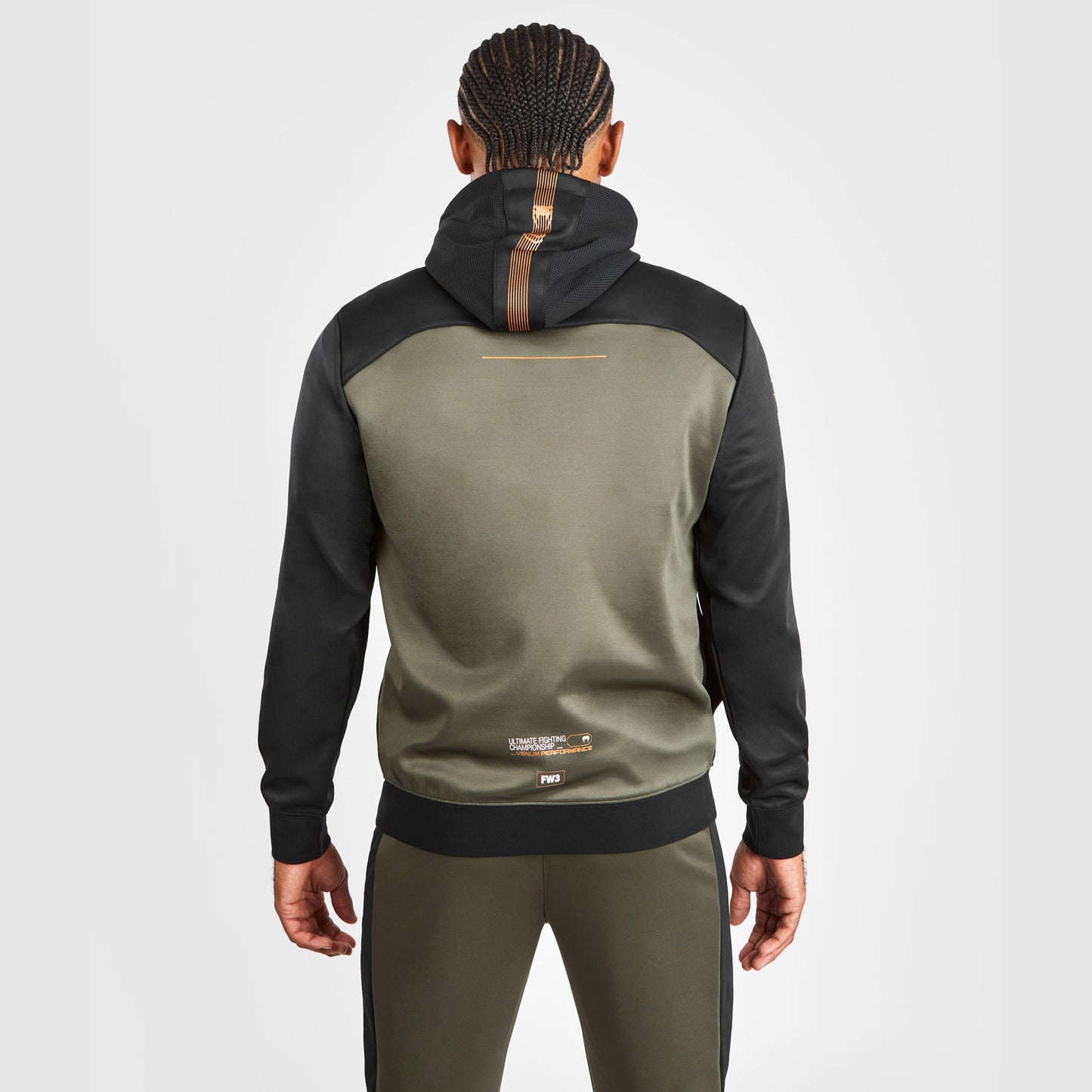 UFC Adrenaline by Venum Fight Week Herren Zip Hoodie - Khaki/Bronze