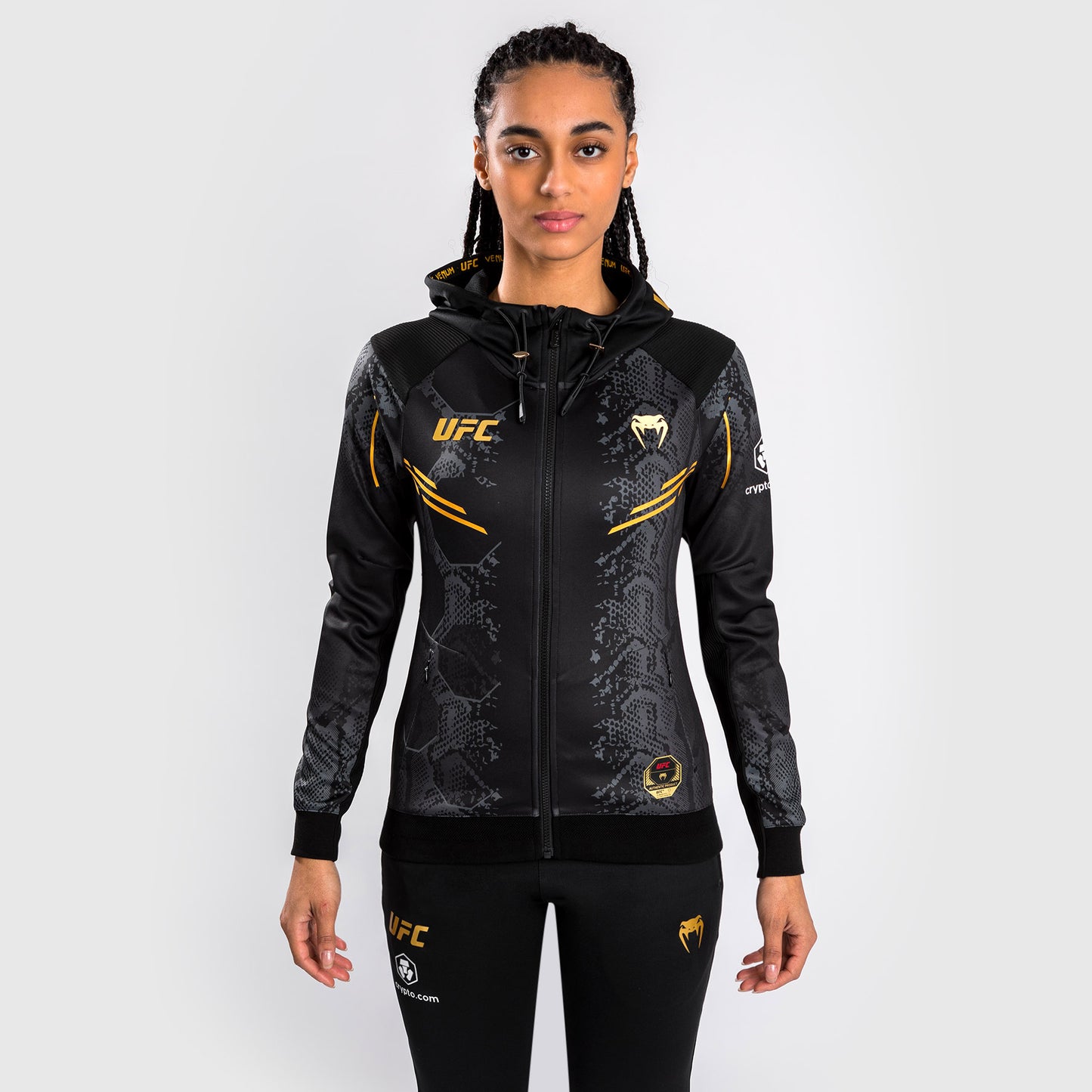 UFC Adrenaline by Venum Authentic Fight Night Walkout-Kapuzenpullover für Frauen - Champion