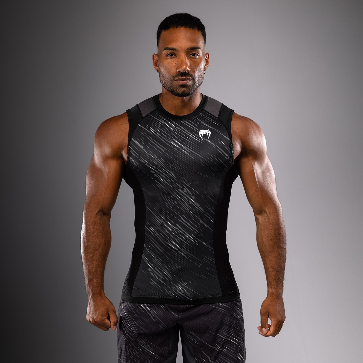 Venum Rapid Ärmelloses Rashguard - Schwarz/Sturmgrau