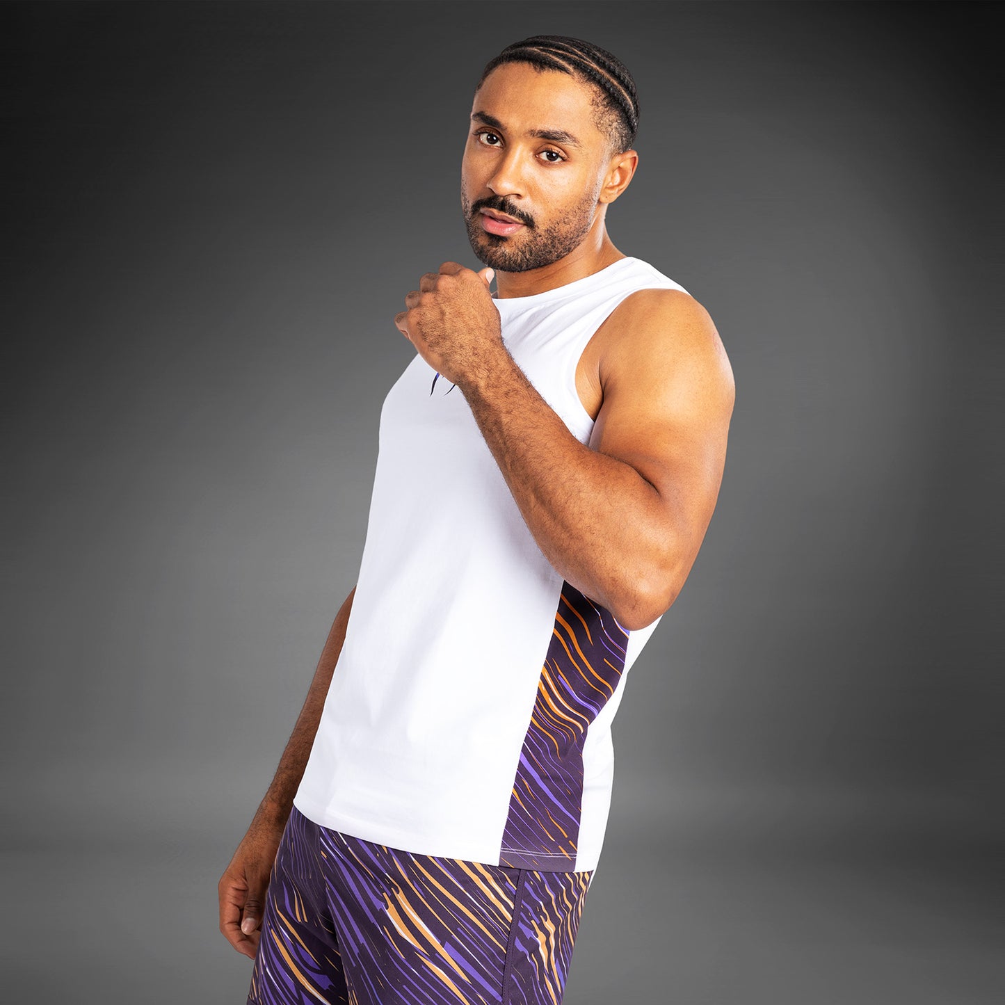 Venum Rapid Herren Tank Top - Weiß/Dunkelviolett