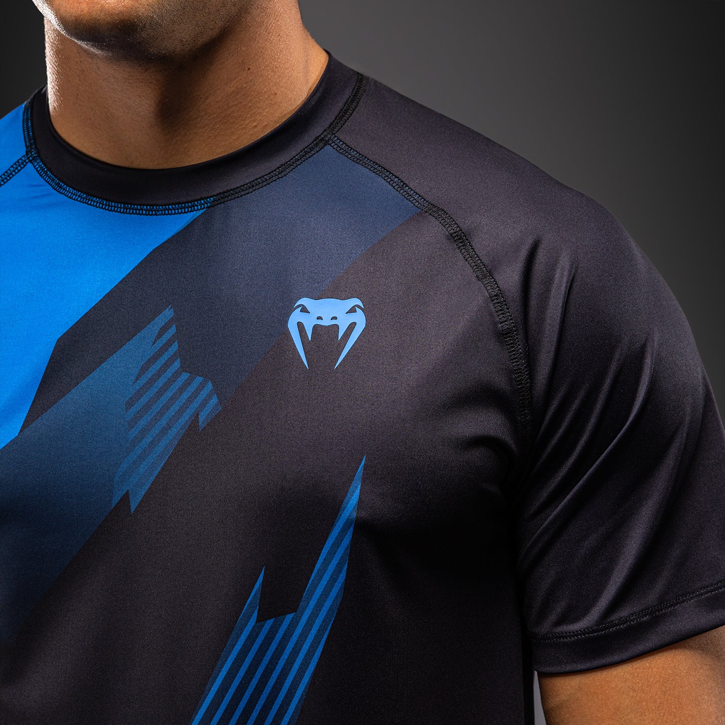 Venum No-Gi 6.0 Dry-Tech T-Shirt - Schwarz/Blau