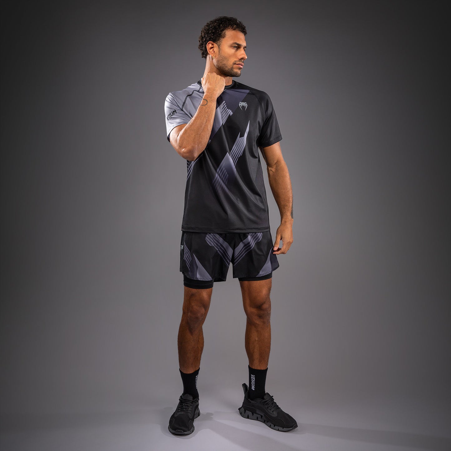 Venum No-Gi 6.0 Dry-Tech T-Shirt - Schwarz/Grau