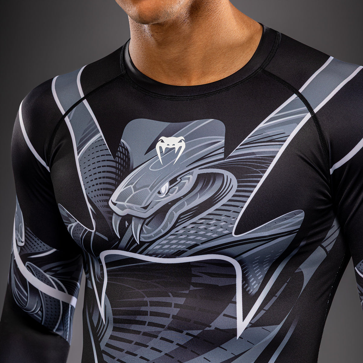 Venum Crimson Viper 2.0 Langarm-Rashguard - Schwarz/Grau