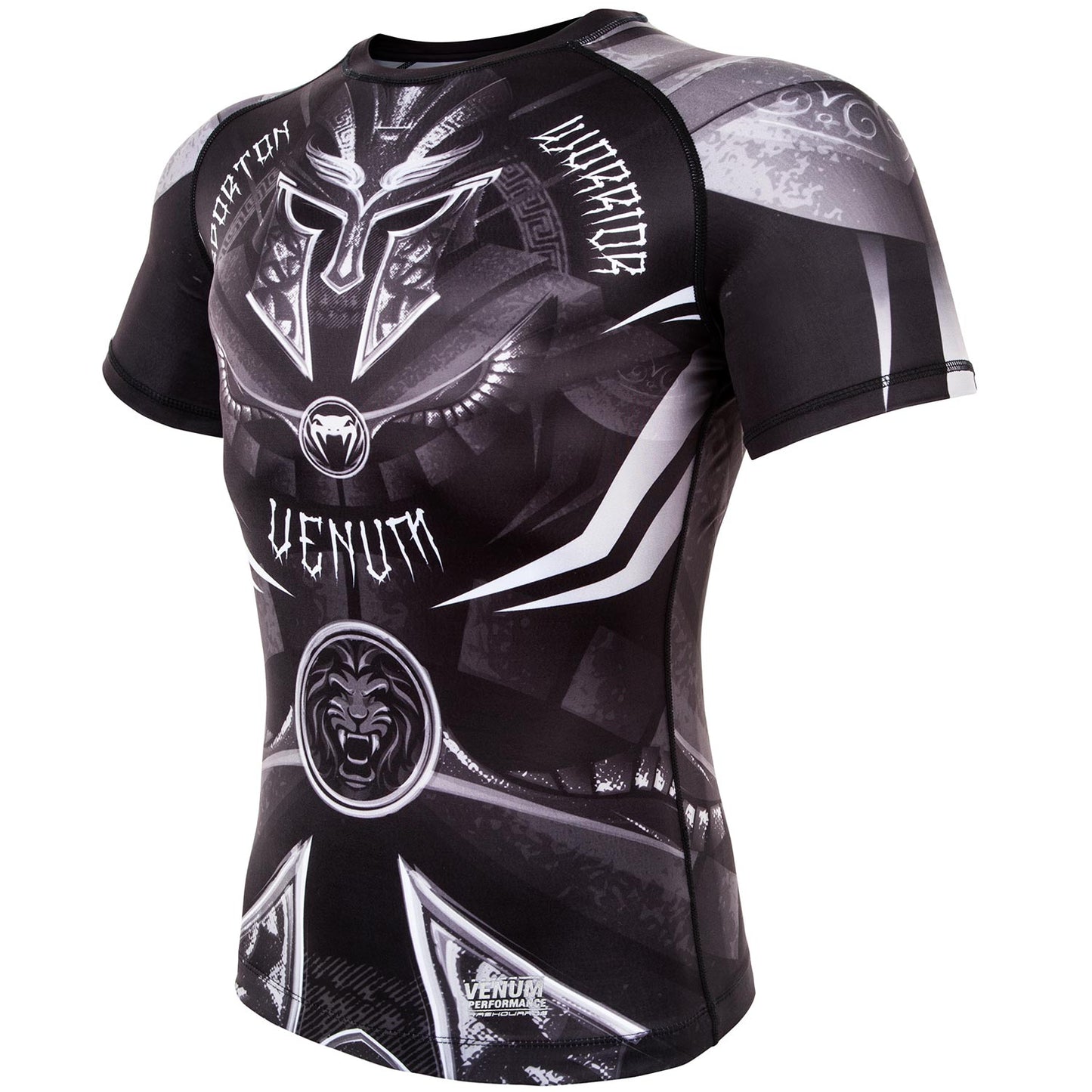 Venum Gladiator 3.0 Rashguard - Schwarz/Weiß - Kurzarm