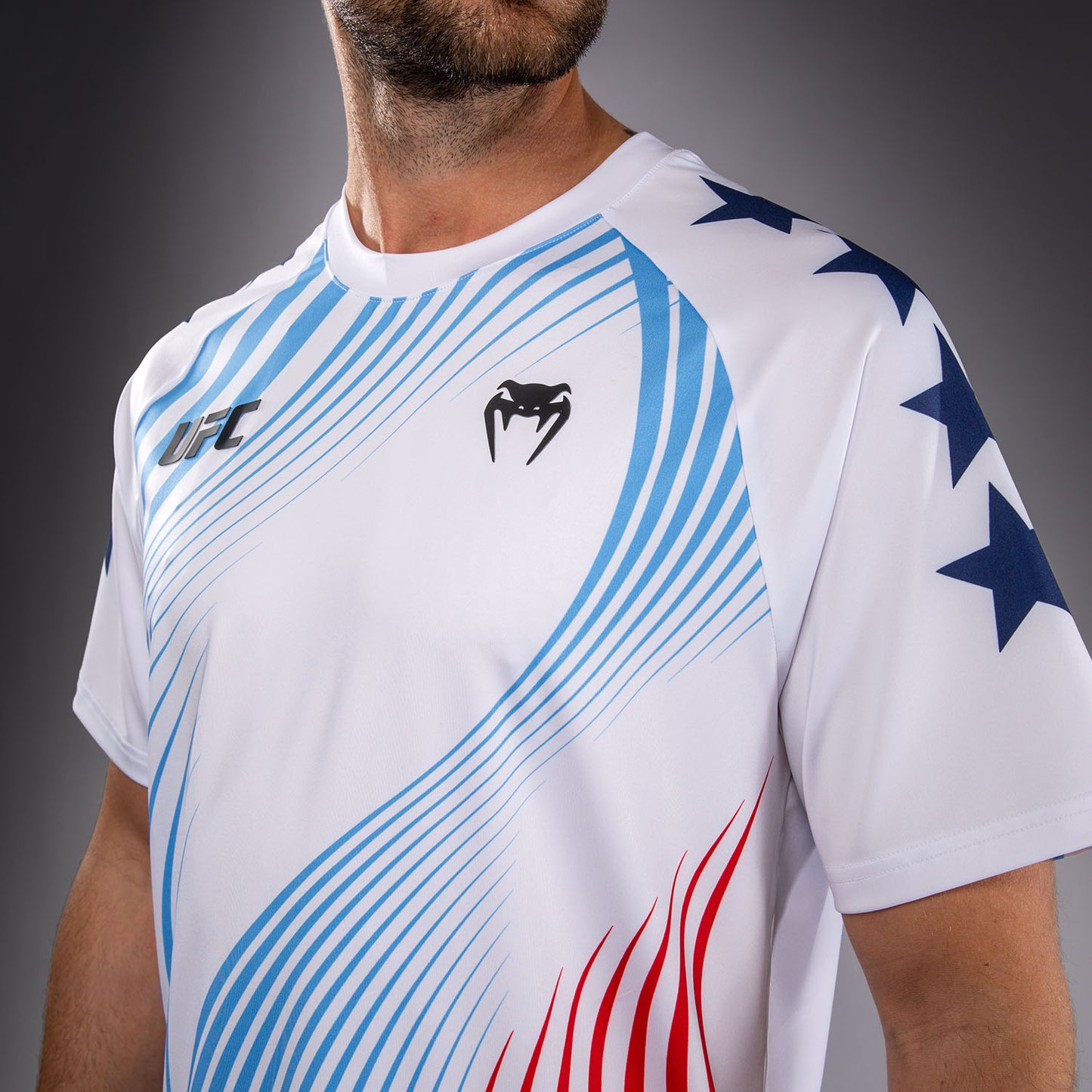 Official UFC Freedom 250 by Venum Authentic Fight Night Walkout Jersey für Herren - Weiß
