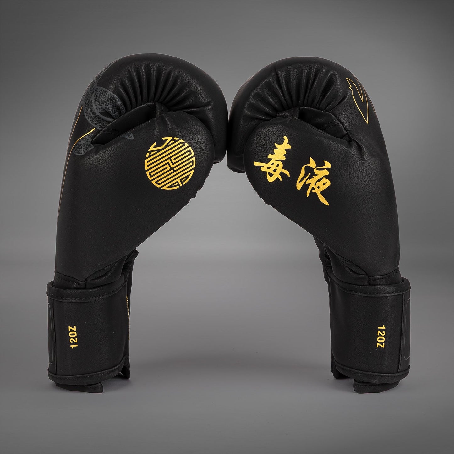 Venum Serpenti Boxhandschuhe – Schwarz/Silber/Gold