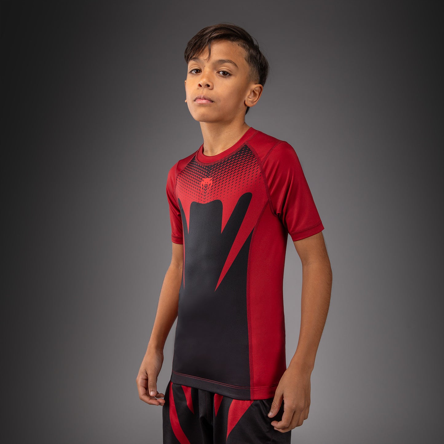 Venum Attack Kurzarm Rashguard - Schwarz/Rot
