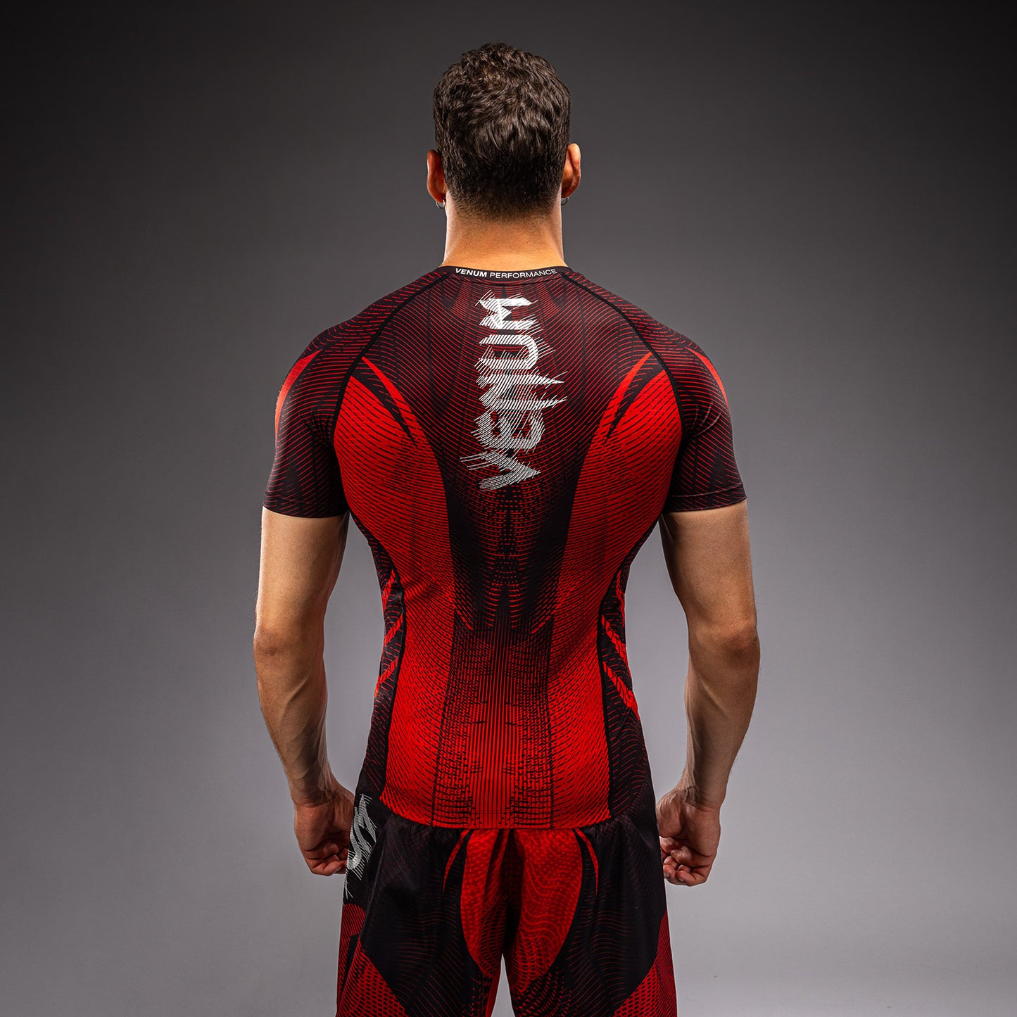 Venum Galactic 3.0 Kurzarm Rashguard - Rot/Silber