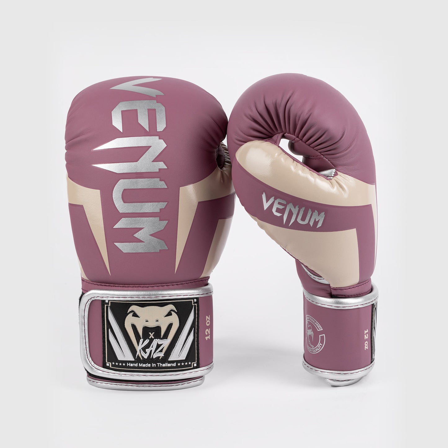 Venum x Kaz Boxhandschuhe – Gedämpftes Orchidee/Silber