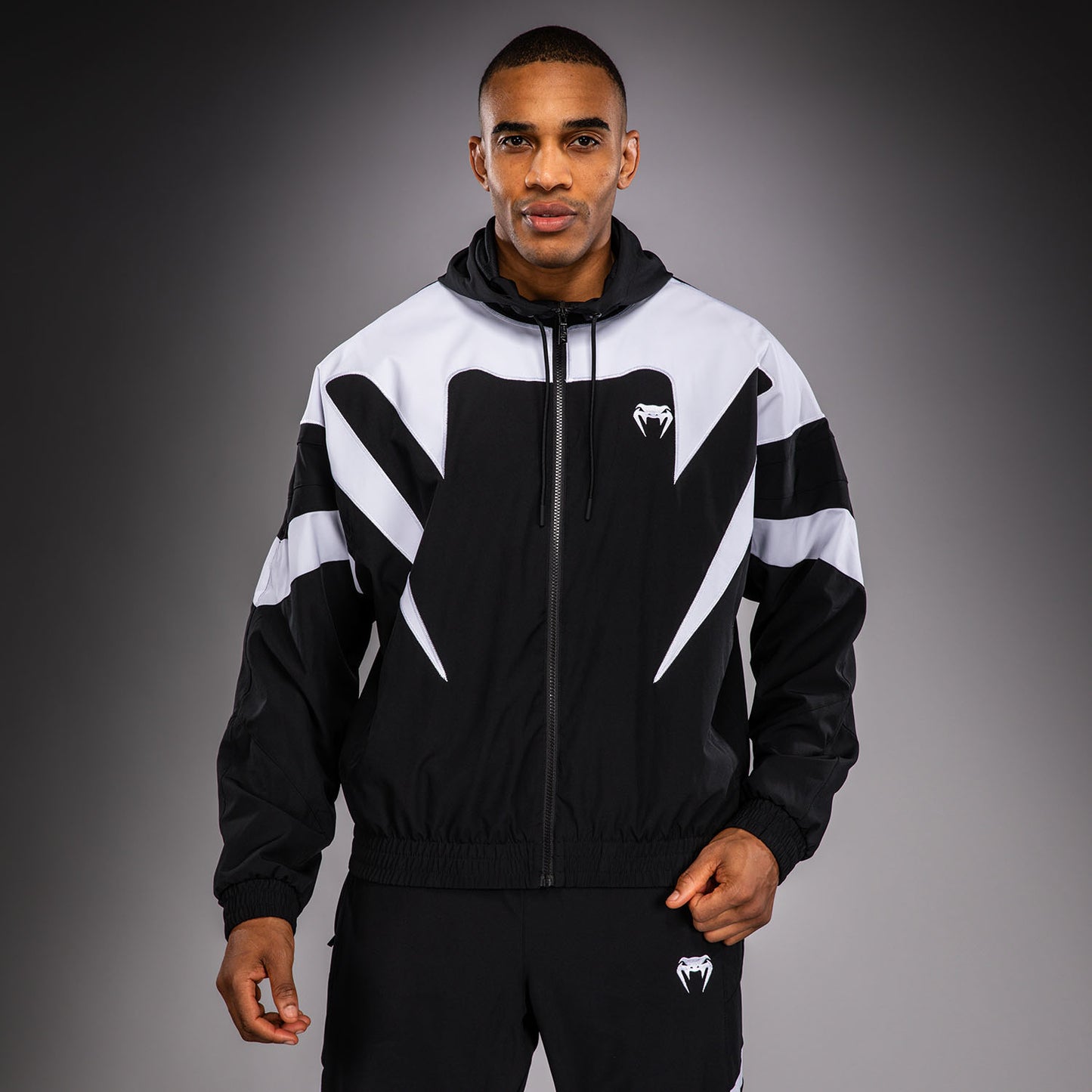 Venum Attack 90 Trainingsjacke – Weiß/Schwarz