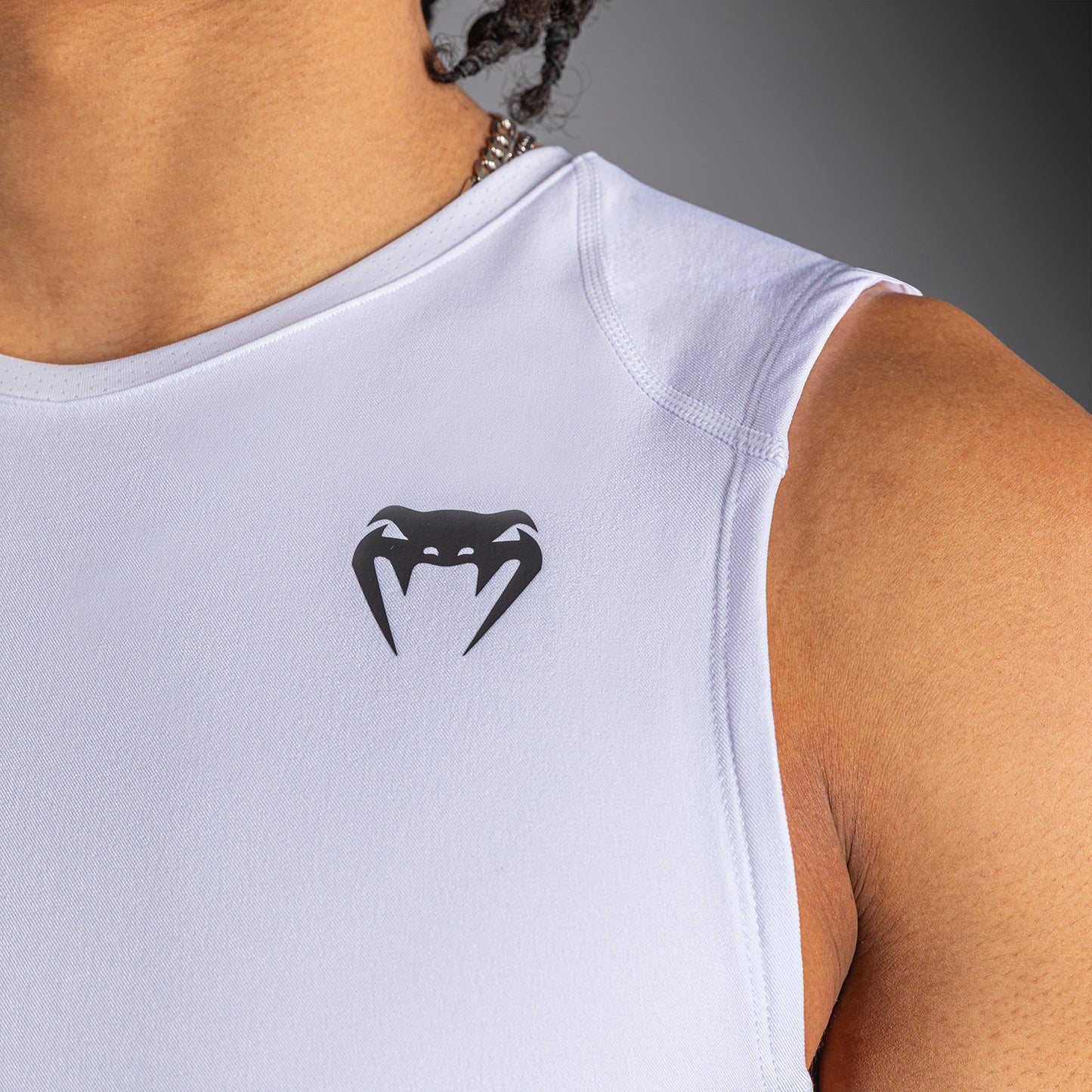 Venum Elite Fußball Ärmelloses Kompressionsshirt - Weiß