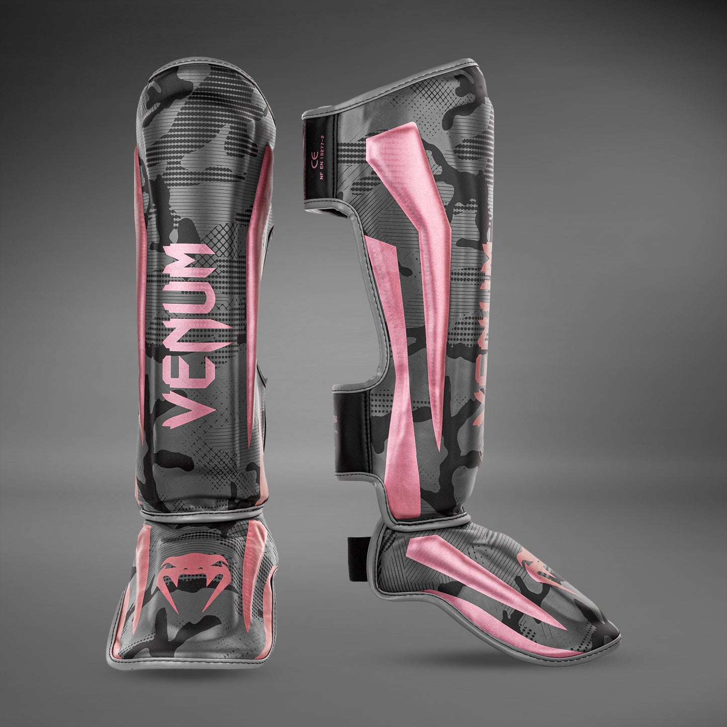 Venum Elite Schienbeinschützer - Schwarz/Rosa/Gold