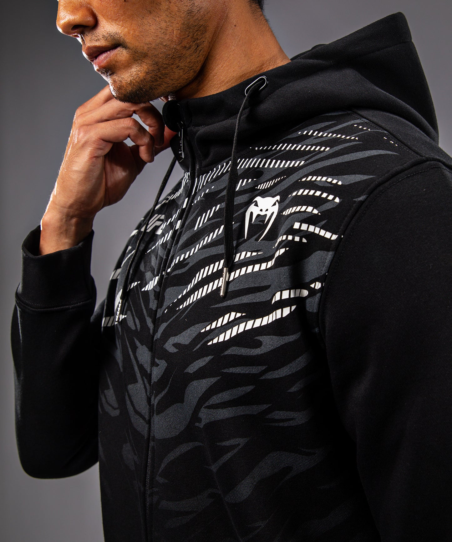 UFC Fusion by Venum Replica Herren Zip Hoodie - Schwarz