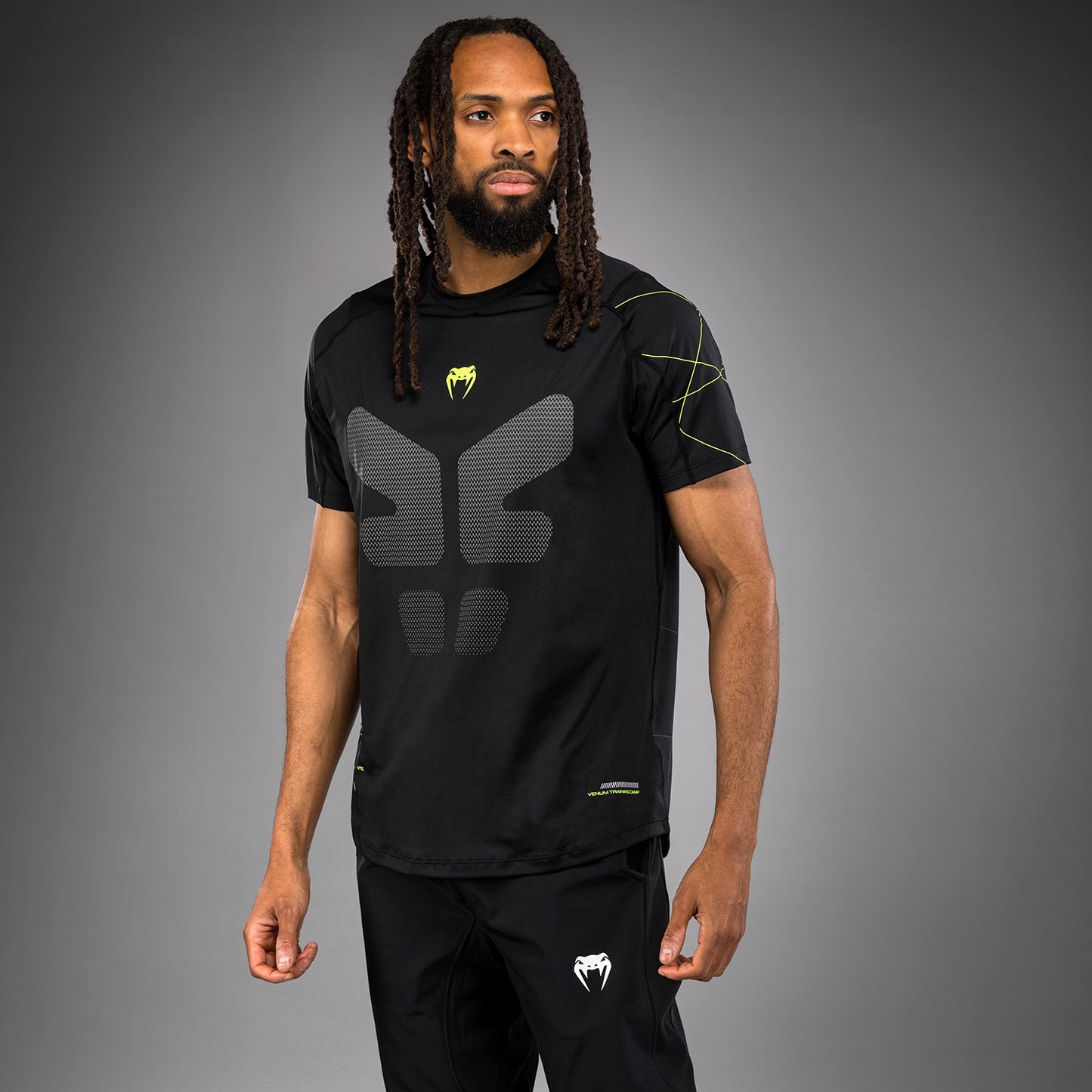 Venum Training Camp 4.0 Dry-Tech T-Shirt - Schwarz/Neongrün