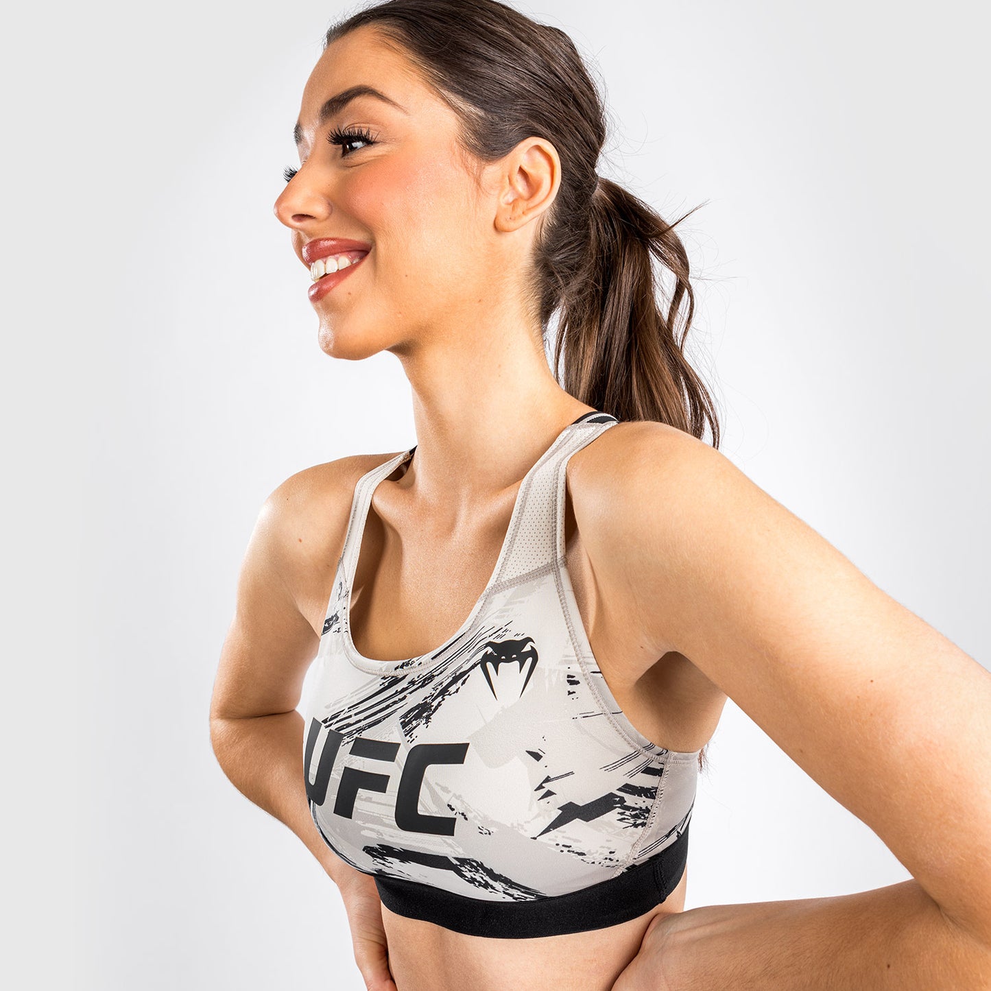 Venum UFC Authentic Fight Week 2.0 Sport-BH Für Damen - Sand/Schwarz