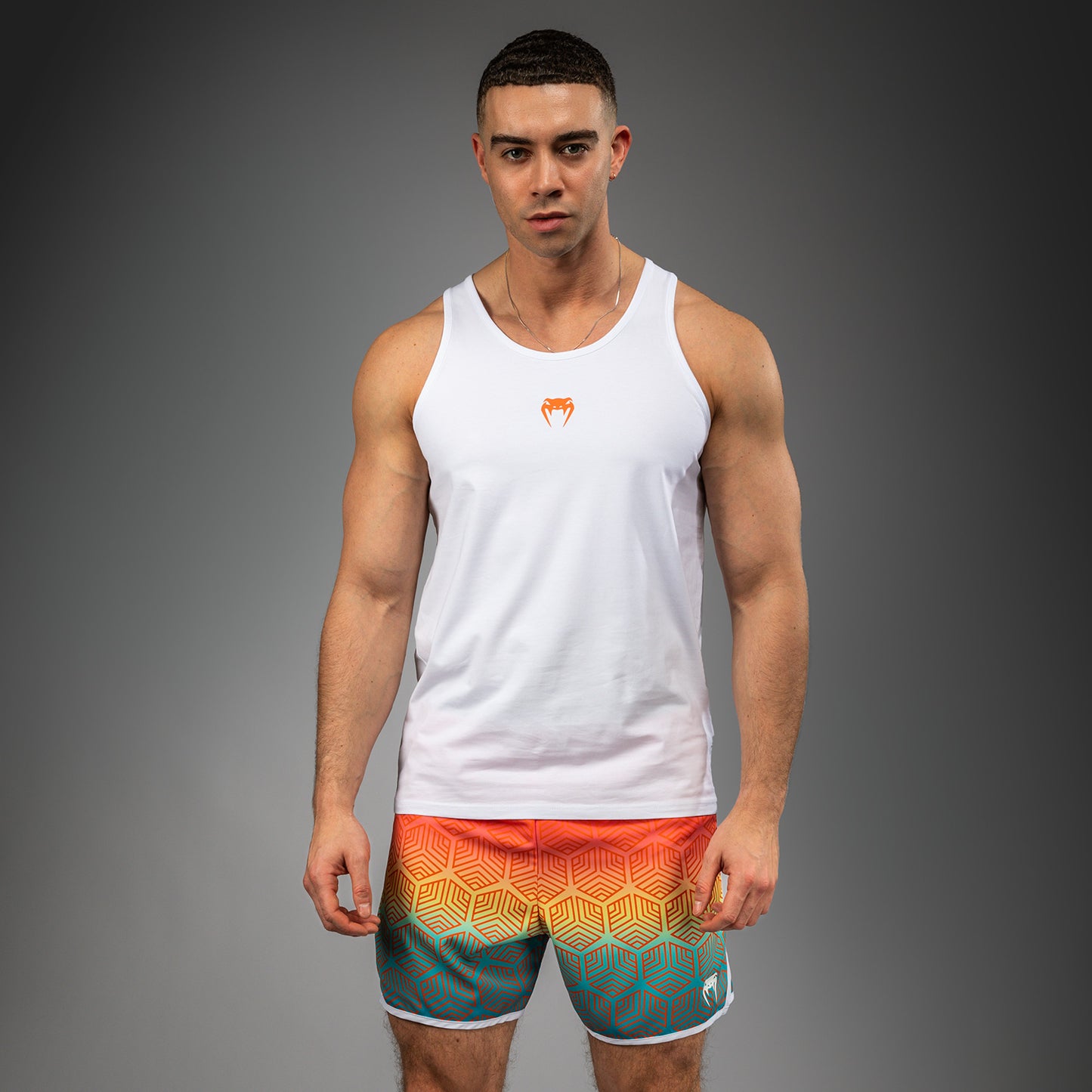 Venum Echo Tank Top - Weiß/Orange Sonnenuntergang