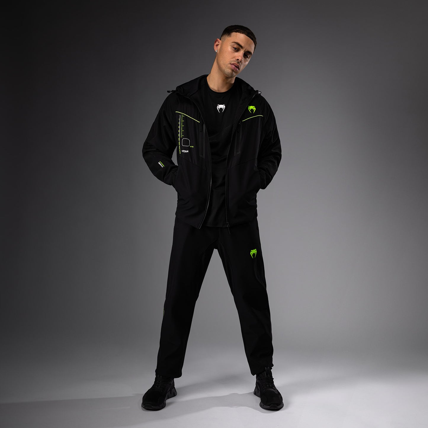 Venum Training Camp 4.0 Trainingsjacke - Schwarz/Neongrün