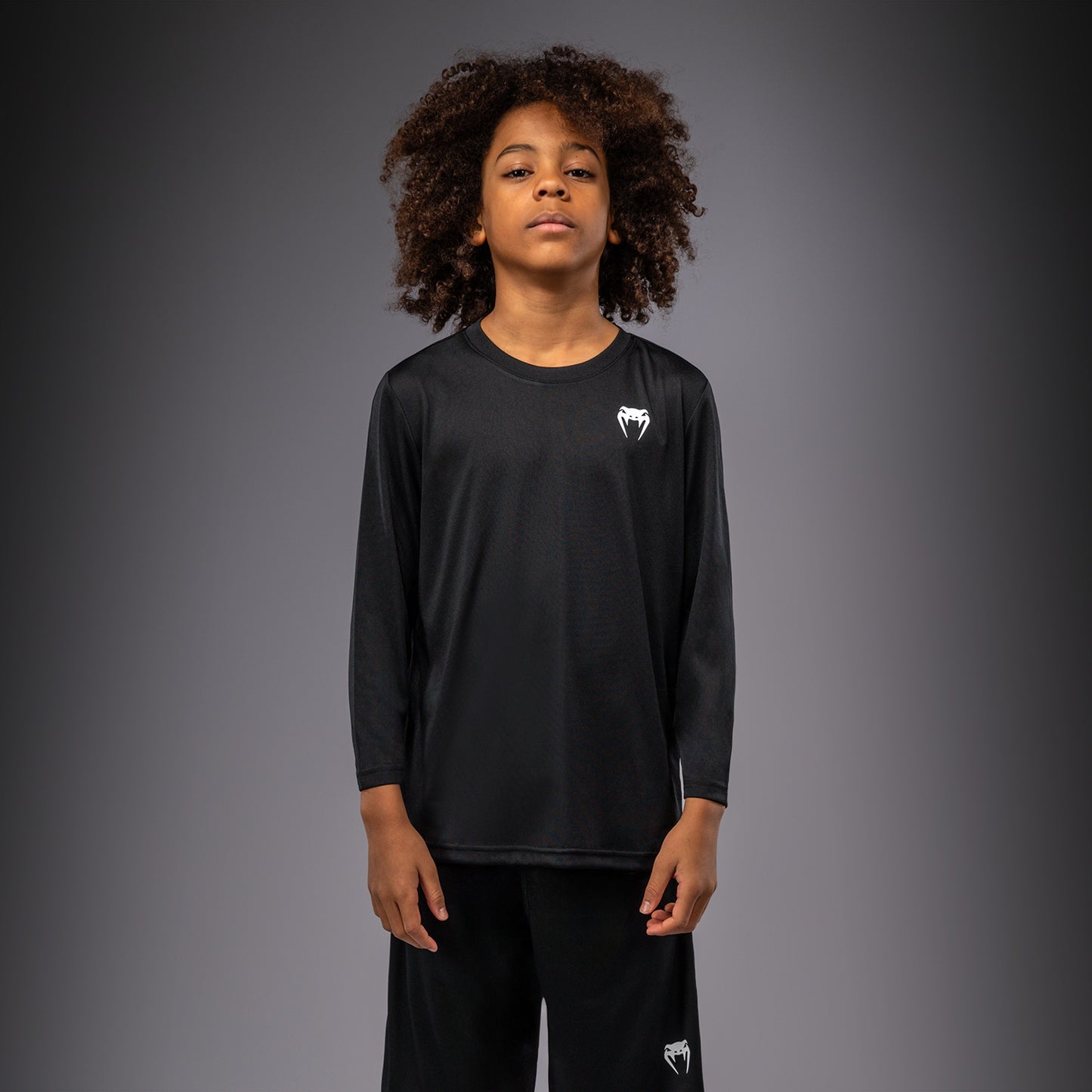 Venum Lineup T-Shirt Langarm Für Kinder - Schwarz/Weiß