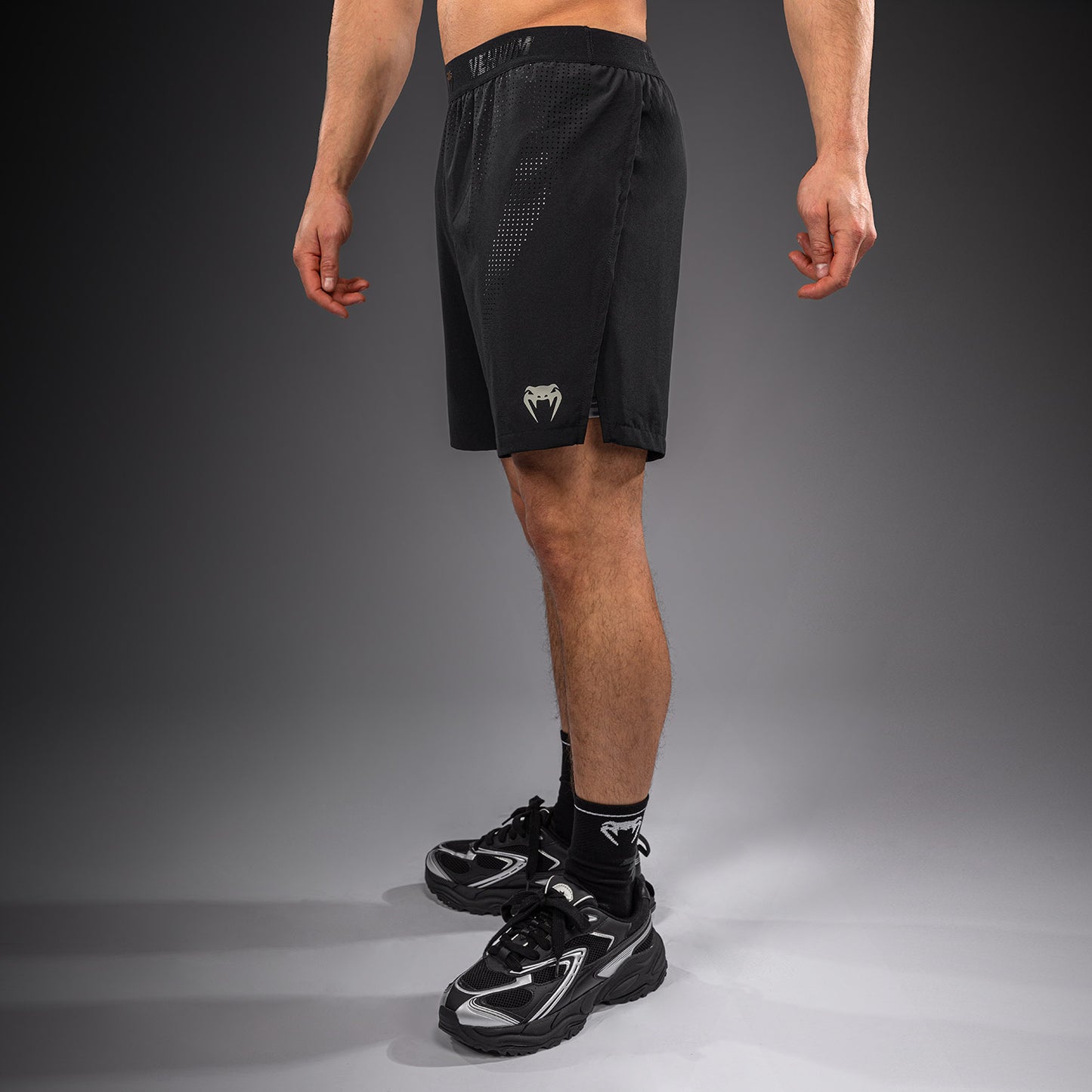 Venum Lazer Hybrid-Trainingsshorts – Schwarz/Grau