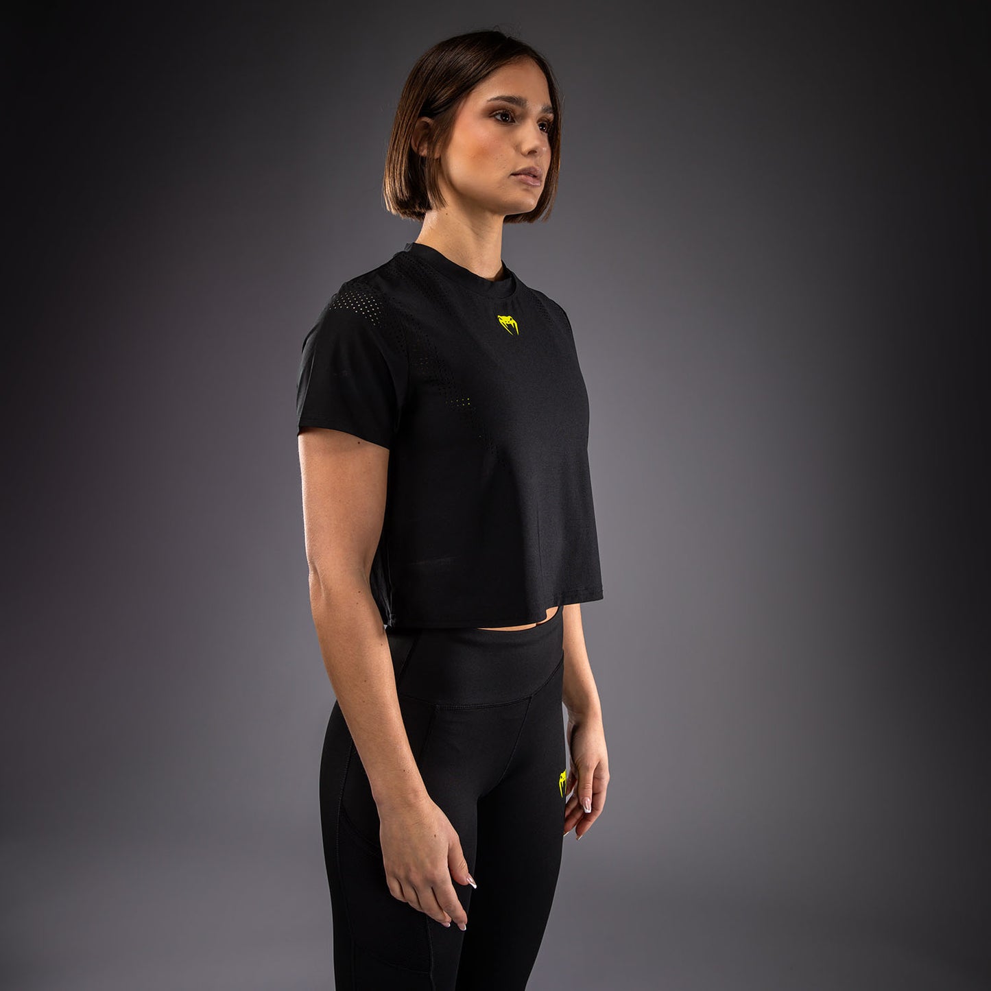 Venum Lazer Dry-Tech-T-Shirt Für Damen - Schwarz/Gelb