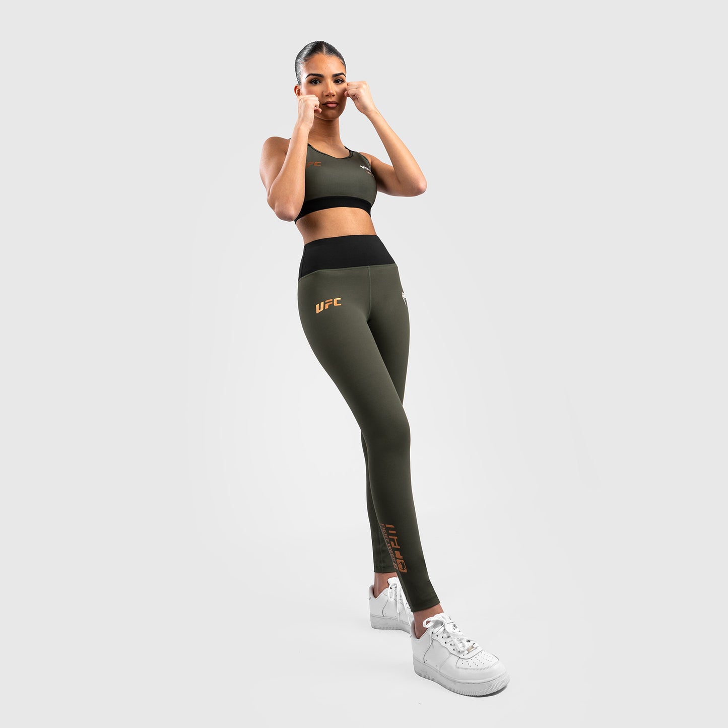 UFC Adrenaline by Venum Fight Week Performance-Tight für Frauen - Khaki/Bronze
