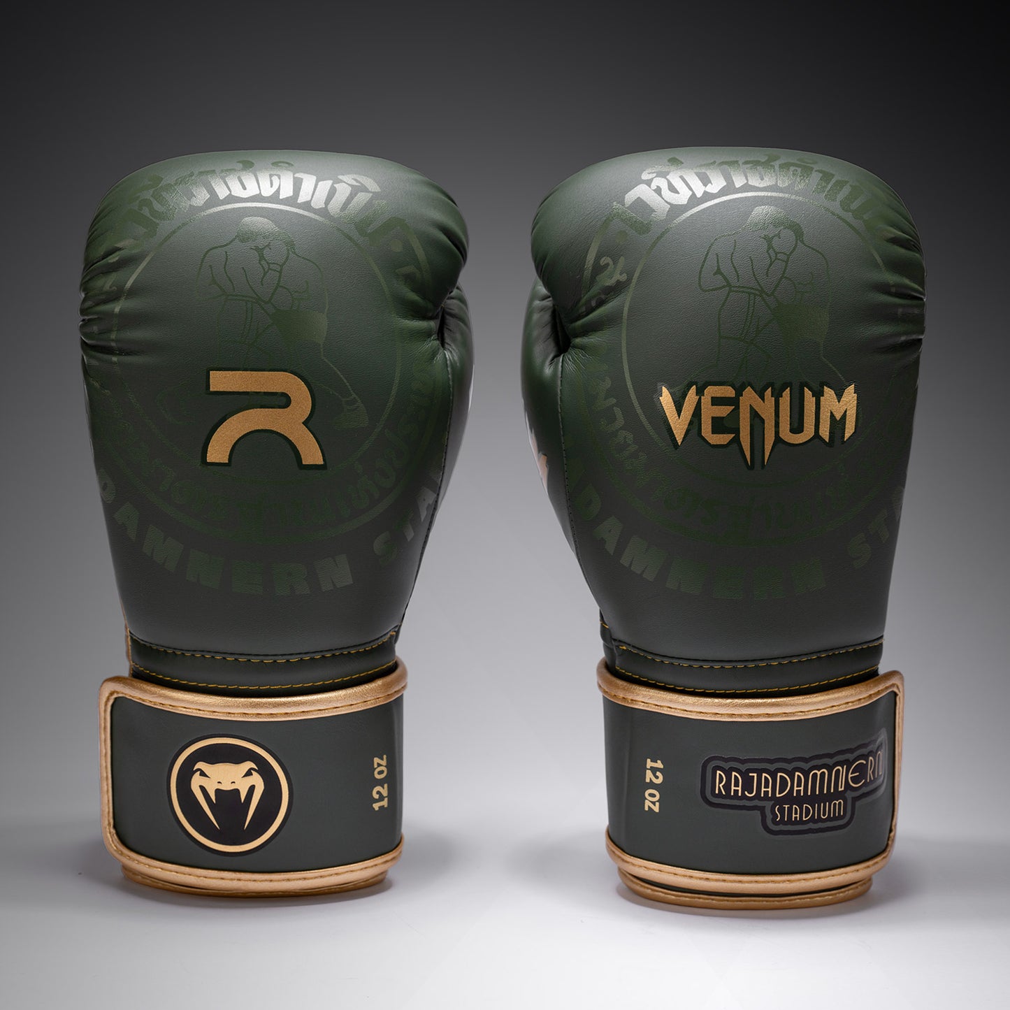 Venum x Rajadamnern Boxhandschuhe - Militärgrün