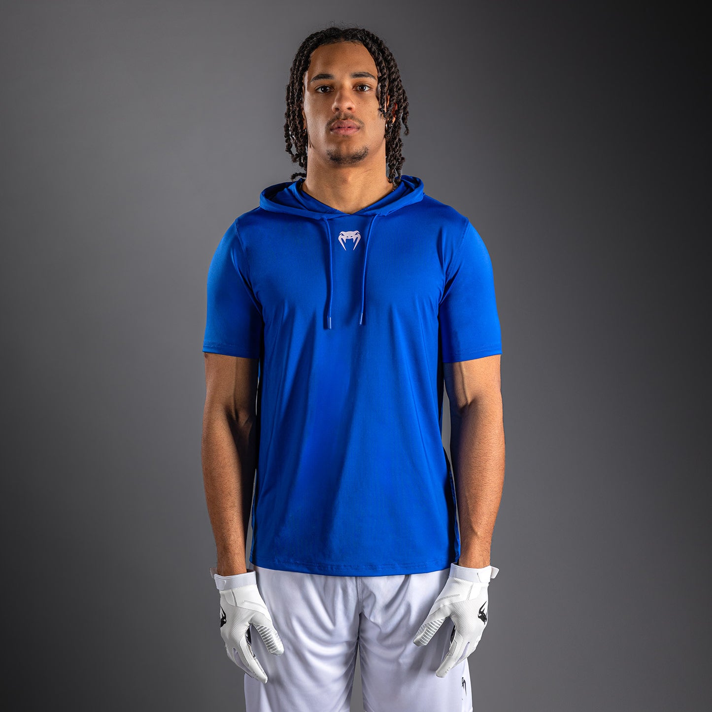 Venum Elite Kurzarm Dry-Tech Kapuzenpullover - Königsblau