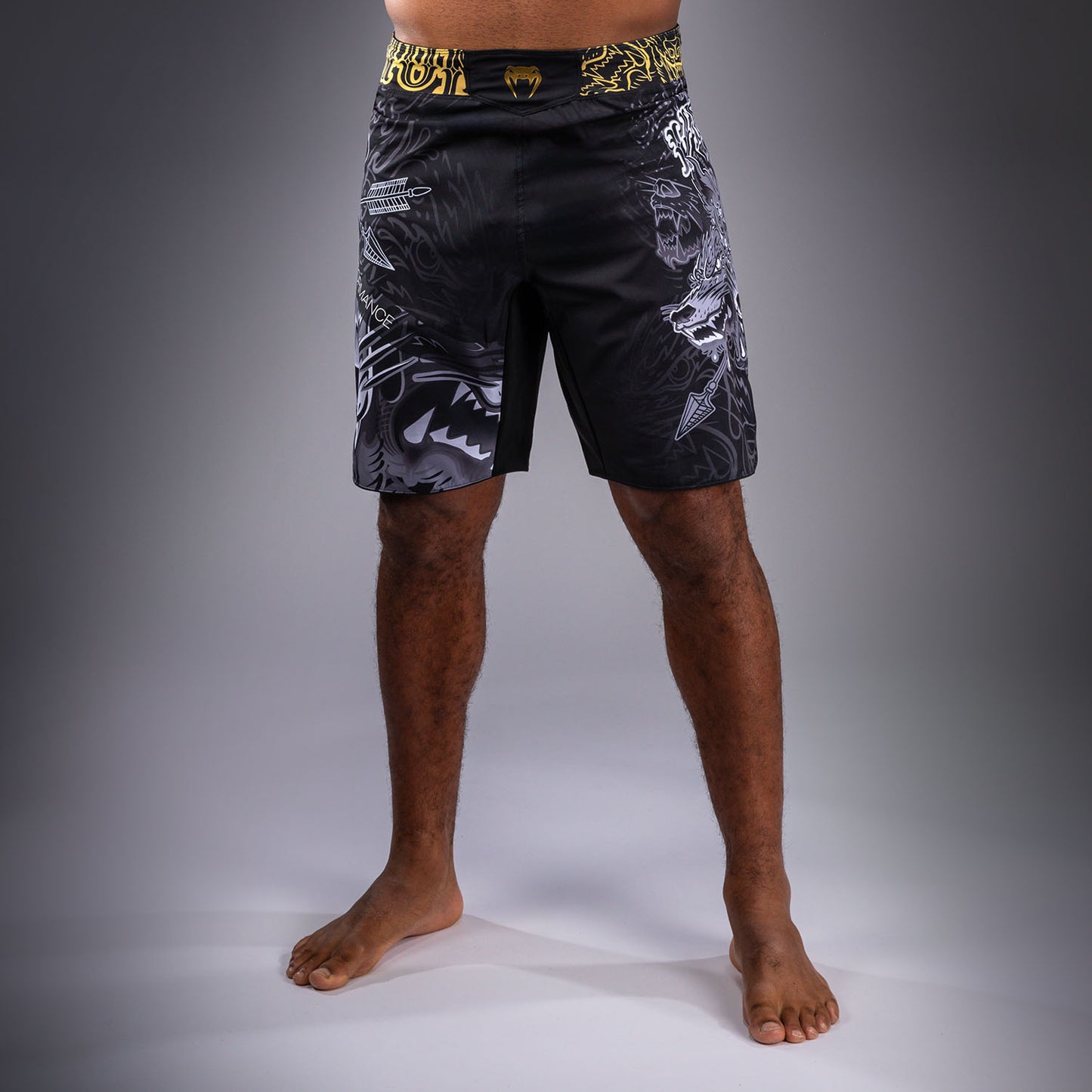 Venum Wolf Atak Fightshorts – Schwarz/Grau