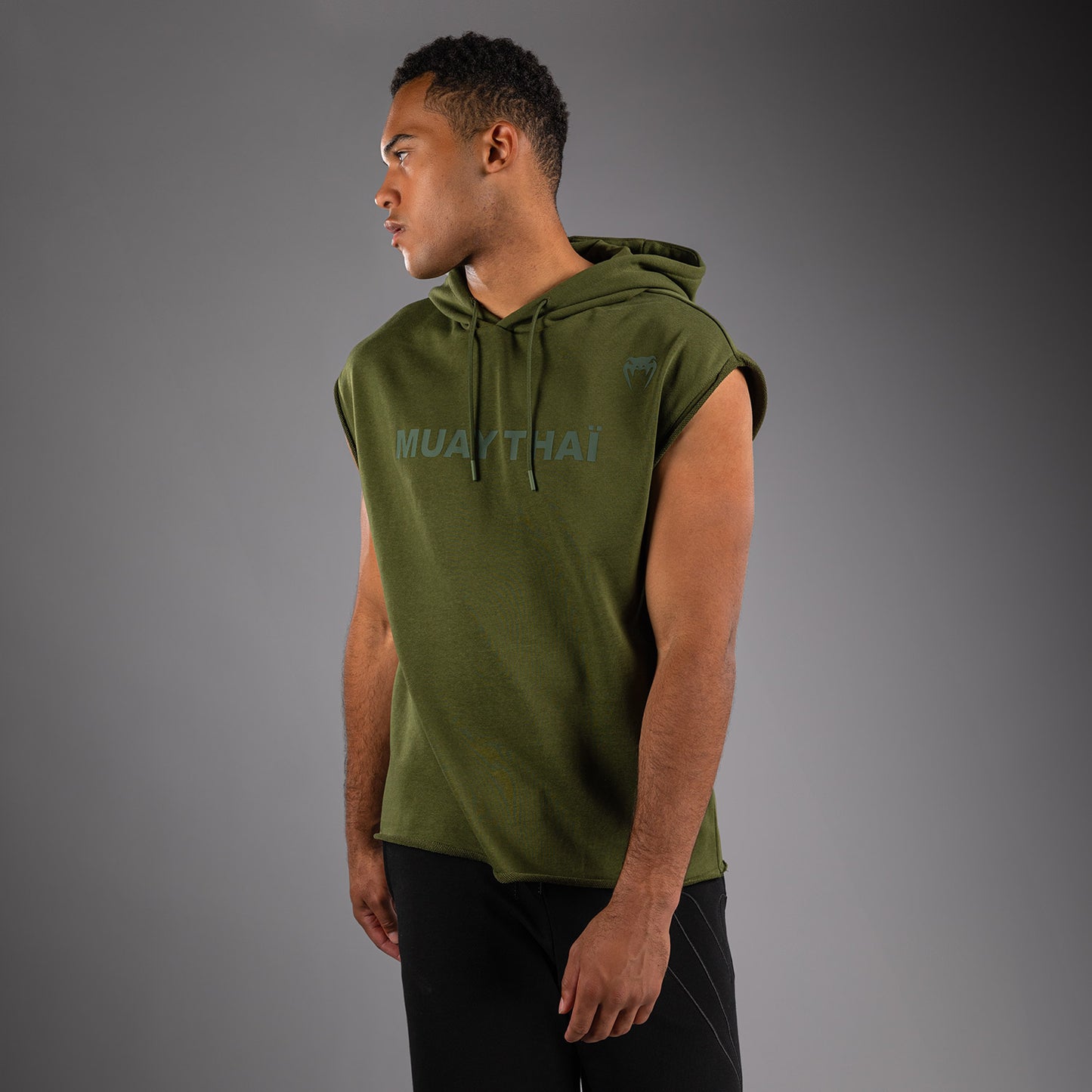 Venum Muay Thai VT Ärmelloser Kapuzenpullover – Militärgrün