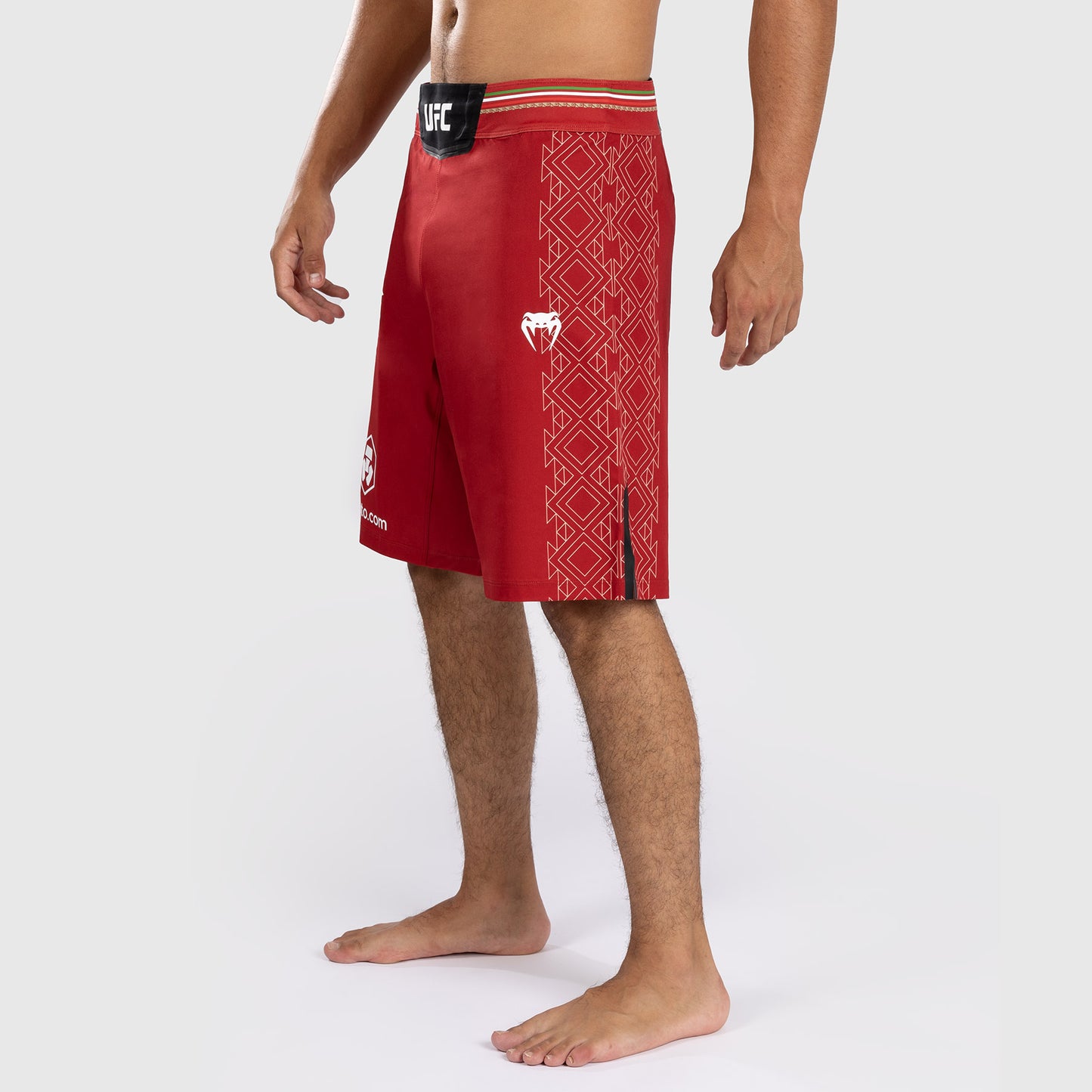 Noche UFC by Venum  Authentic Fight Night Herren Kampfshorts - Lange Passform - Rot