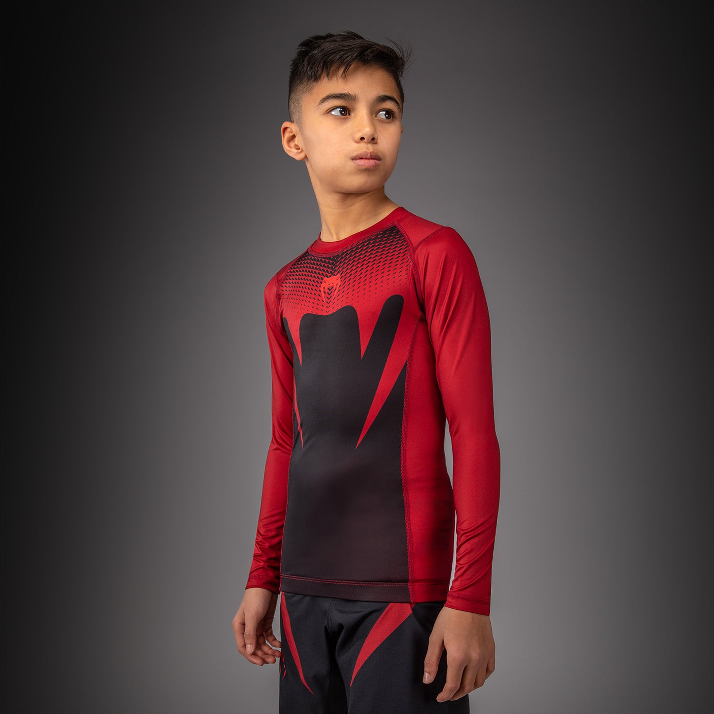 Venum Attack Langarm Rashguard - Schwarz/Rot