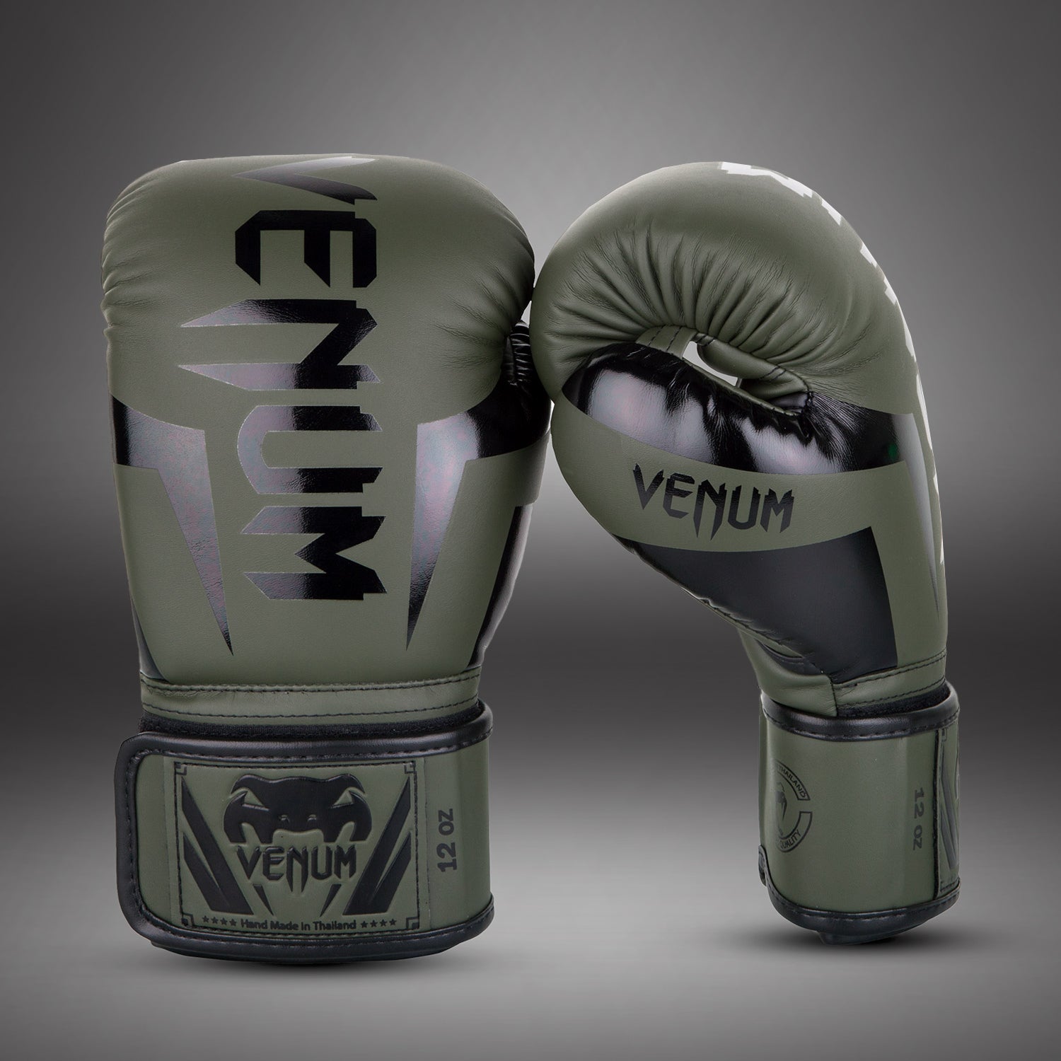 Venum Elite Boxhandschuhe - Khaki/Schwarz - 16 oz