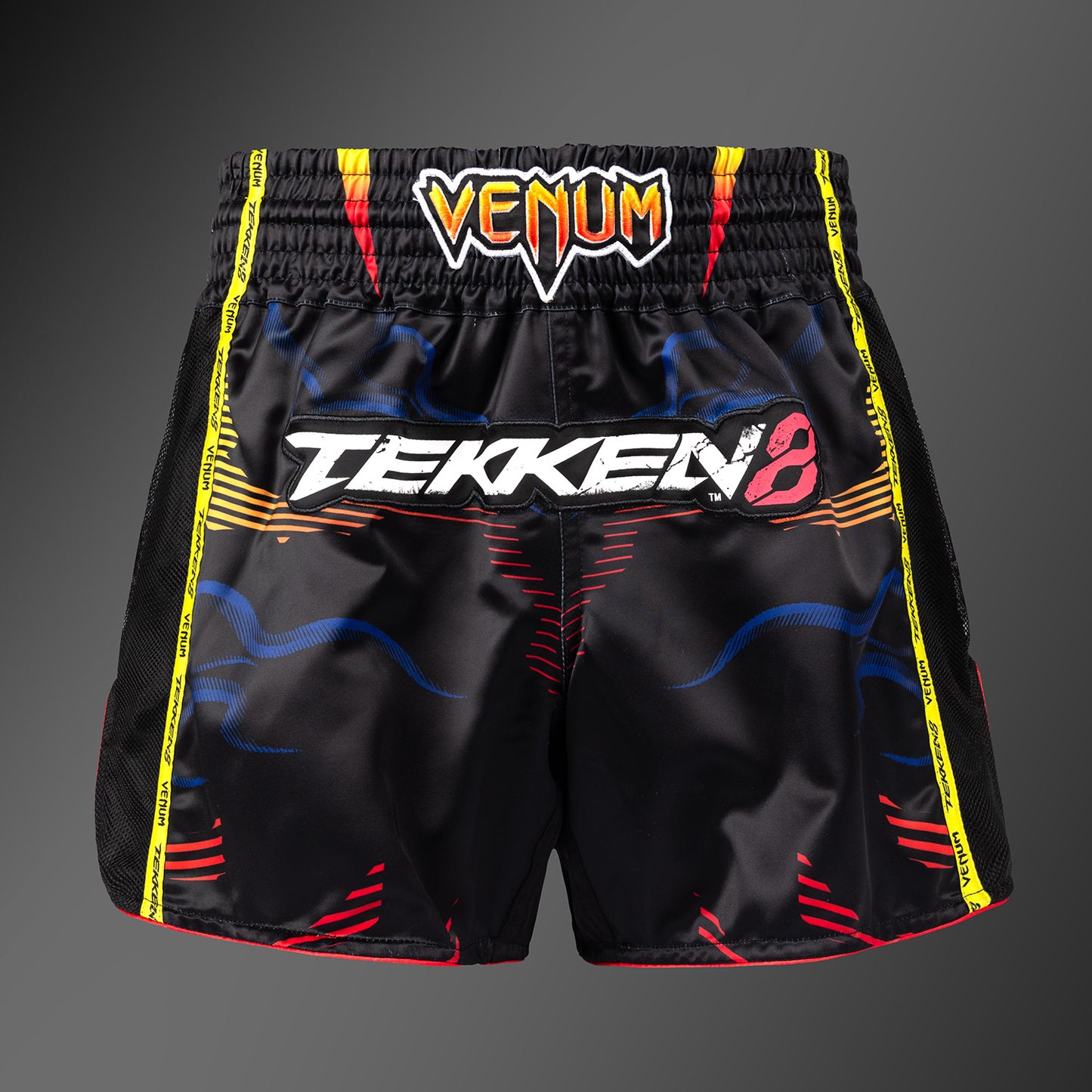 Venum x TEKKEN 8 Muay‑Thai‑Shorts - Yoshimitsu - Schwarz/Orange