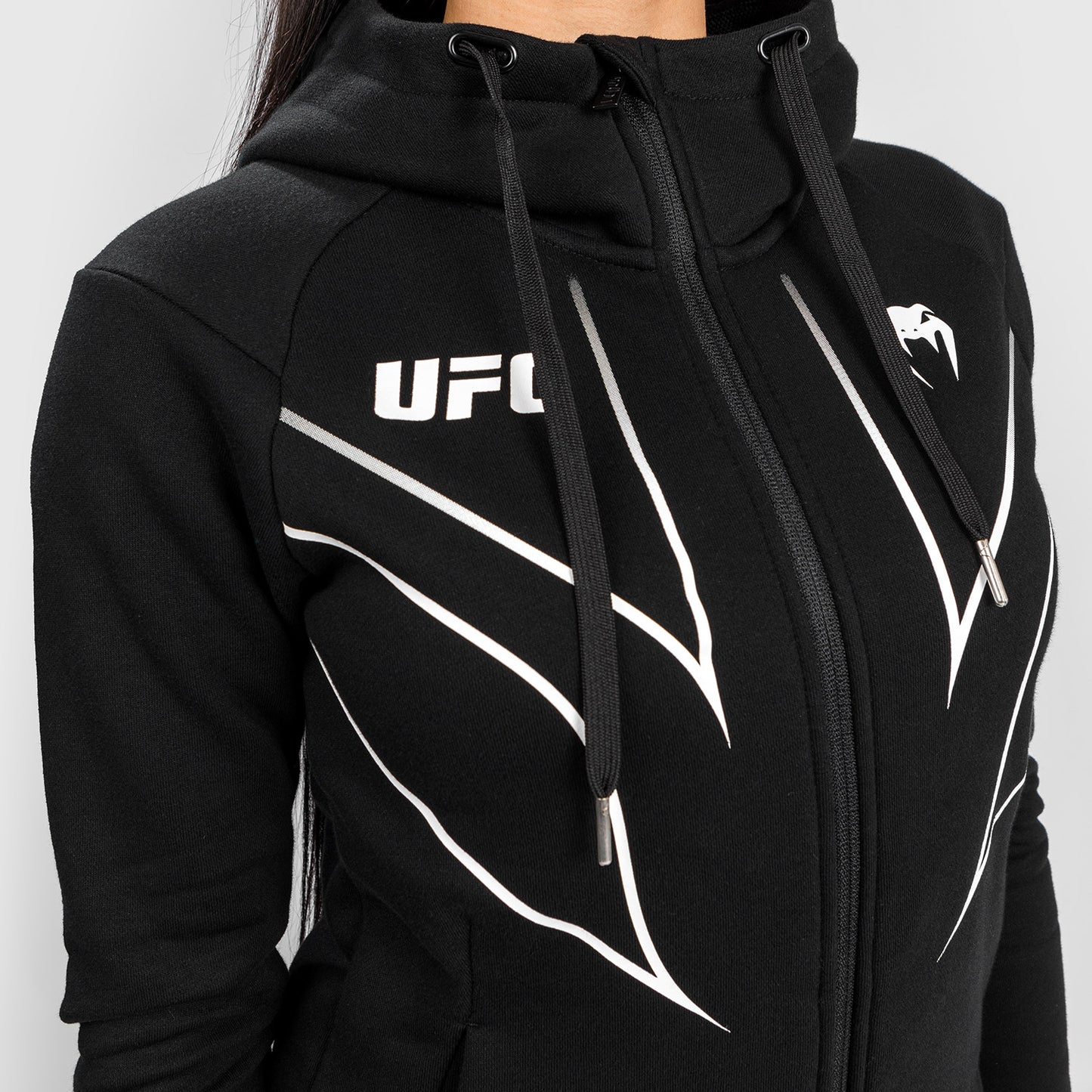 UFC Venum Fight Night 2.0 Replik Frauen Full Zip Hoodie - schwarz