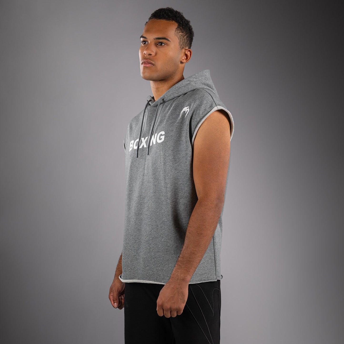 Venum Boxing VT Ärmelloser Kapuzenpullover – Hellgrau