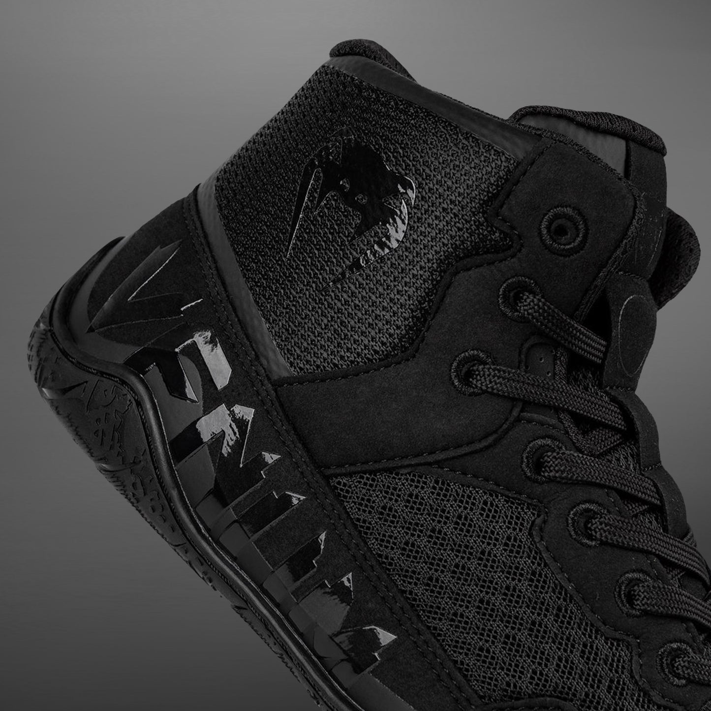 Venum Elite Wrestling Schuhe - Schwarz/Schwarz