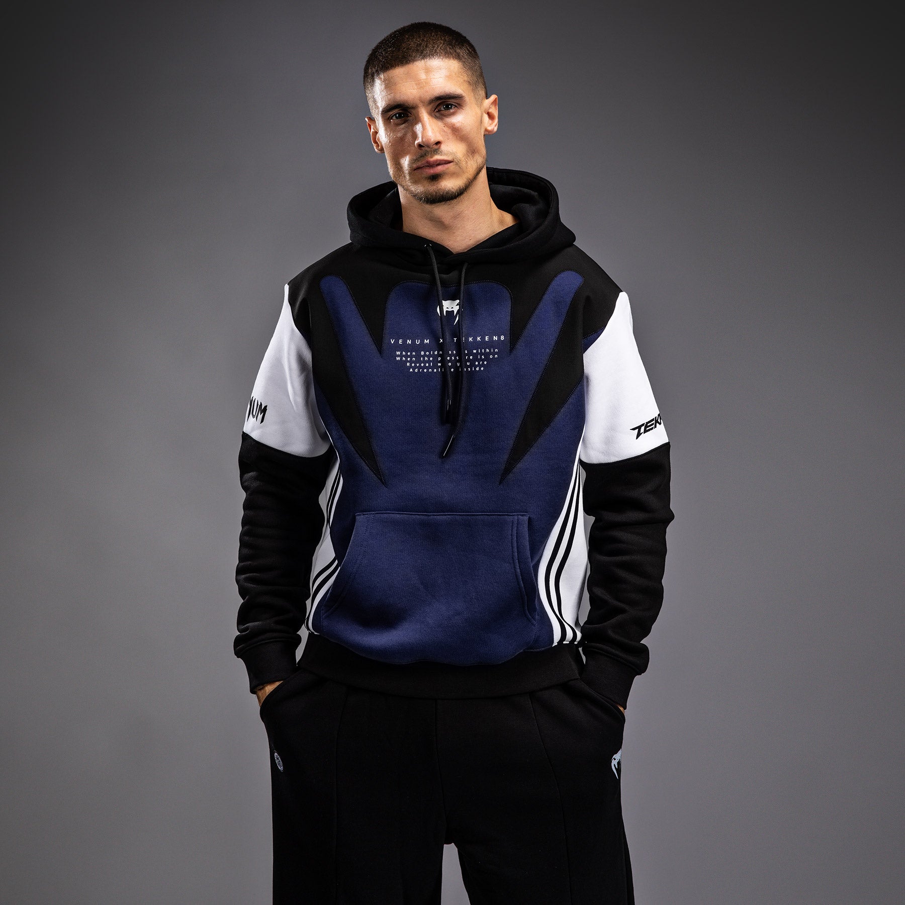 Venum x TEKKEN Jin Kazama Hoodie Blau/Schwarz/Weiß Venum