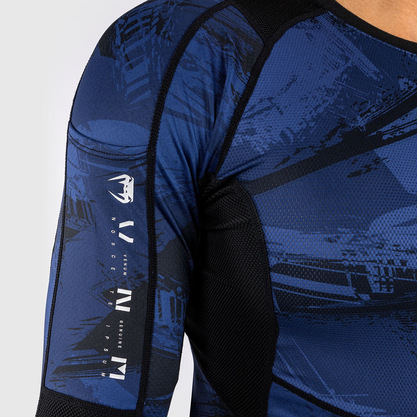 Venum Electron 3.0 Langärmeliger Rashguard - Marineblau