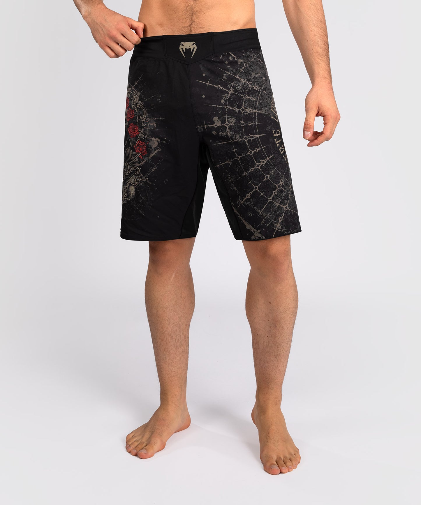 Venum Santa Muerte 5.0 Herren Fight Shorts - Tiefes Schwarz/Gold