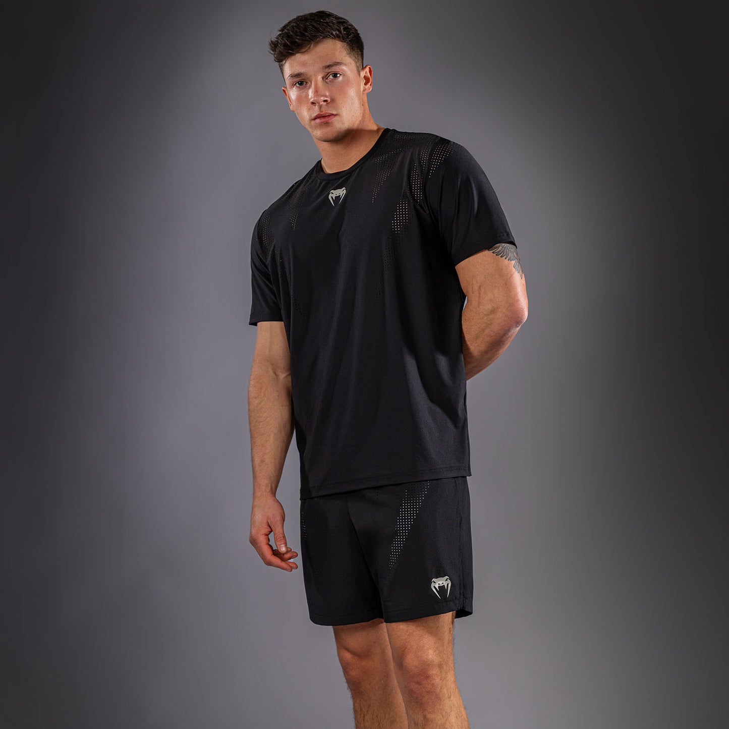 Venum Lazer Dry-Tech-T-Shirt - Schwarz/Grau