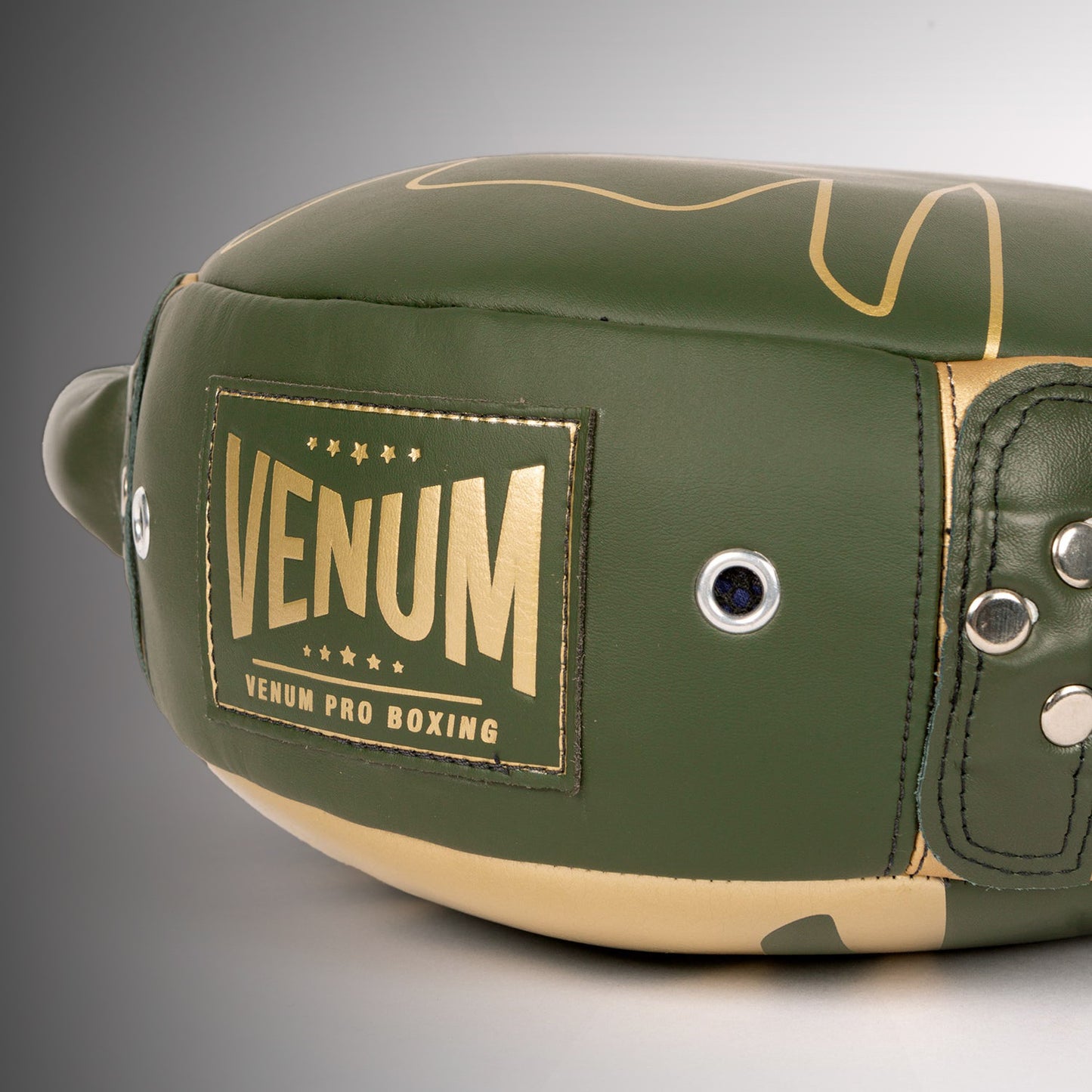 Venum Pro Boxhandschuh Rundschlag Schild – Khaki/Gold
