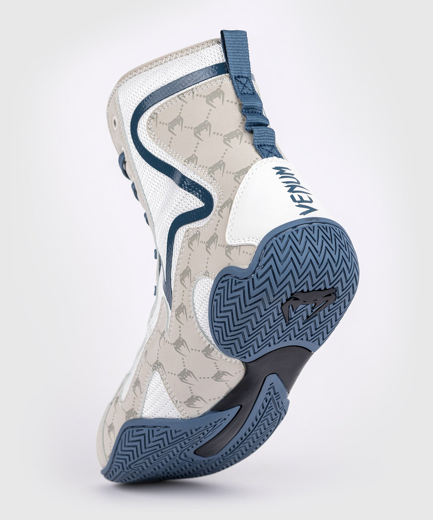 VENUM ELITE EVO MONOGRAMM BOXSCHUHE – WEIß/BLAU
