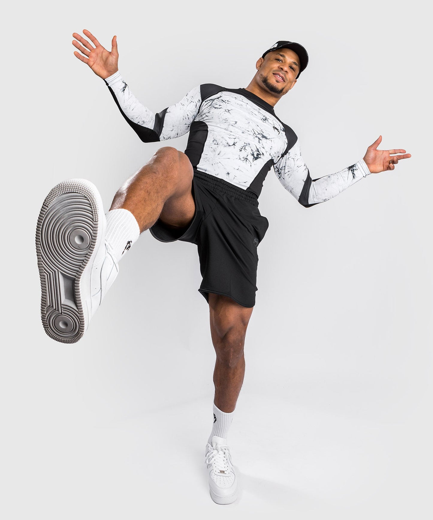 Venum G-Fit Marble Kompression T-Shirt – Langärmelig – Marmor