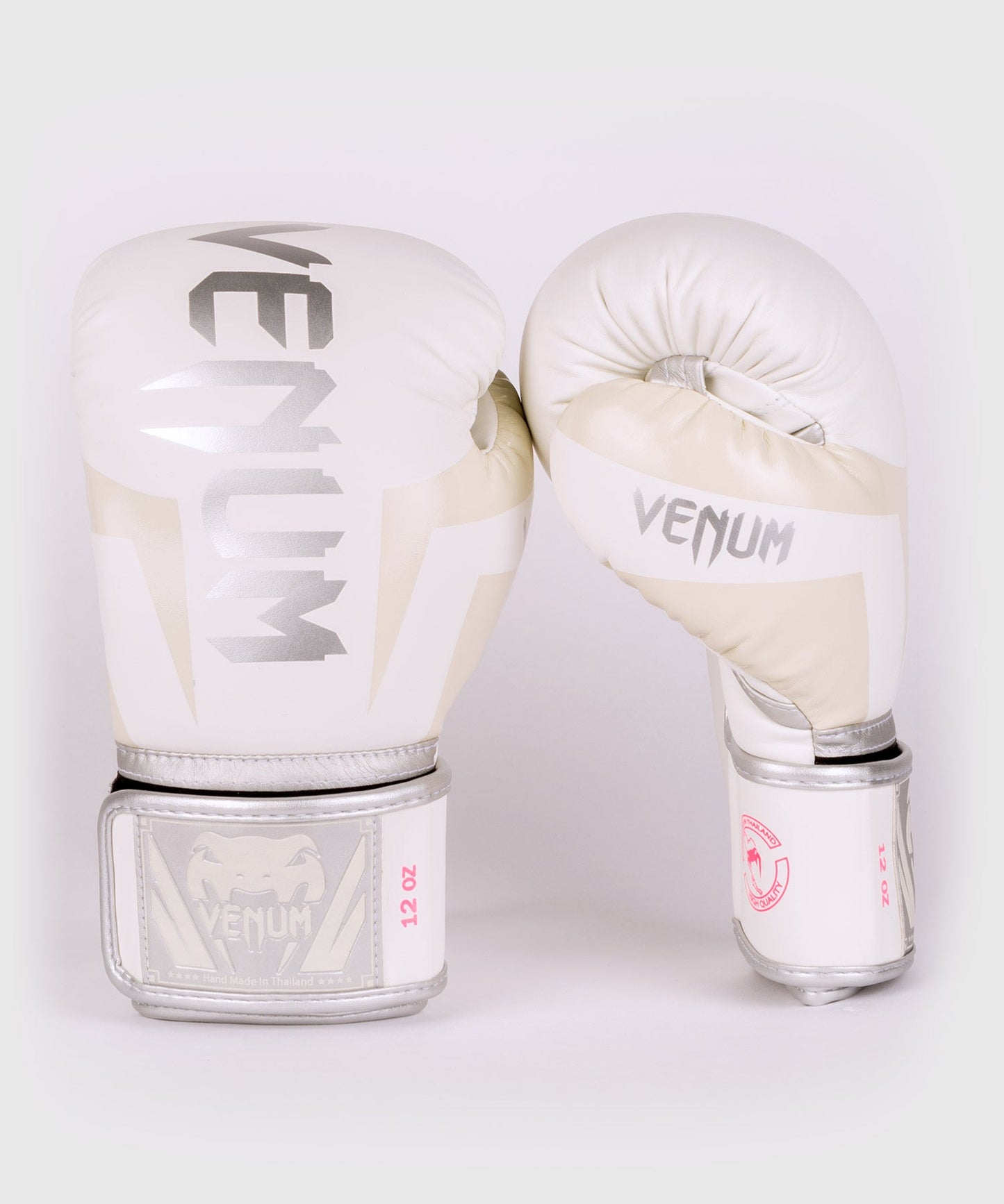 Venum Elite Boxhandschuhe - Weiß/Silber-Rosa