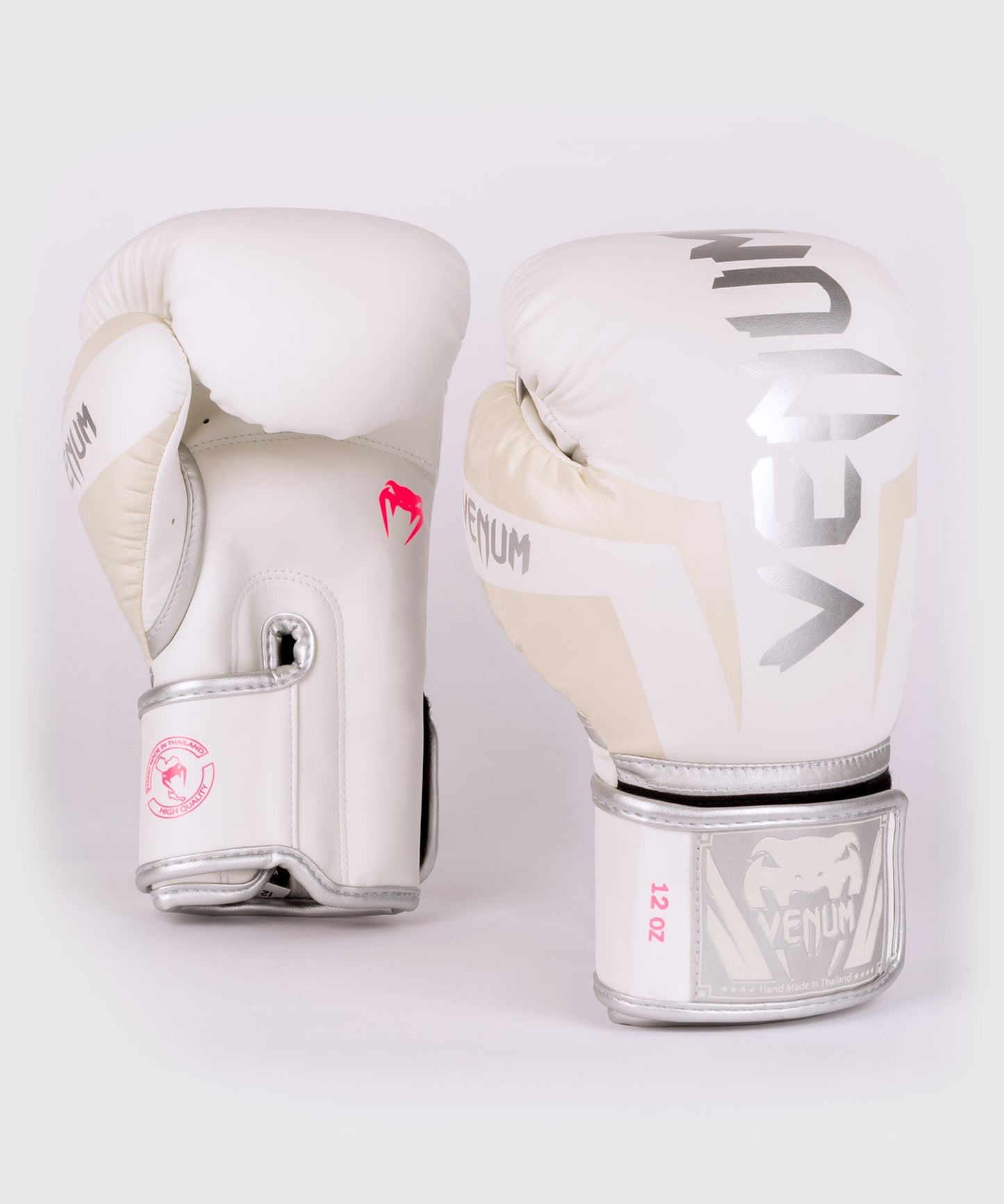 Venum Elite Boxhandschuhe - Weiß/Silber-Rosa