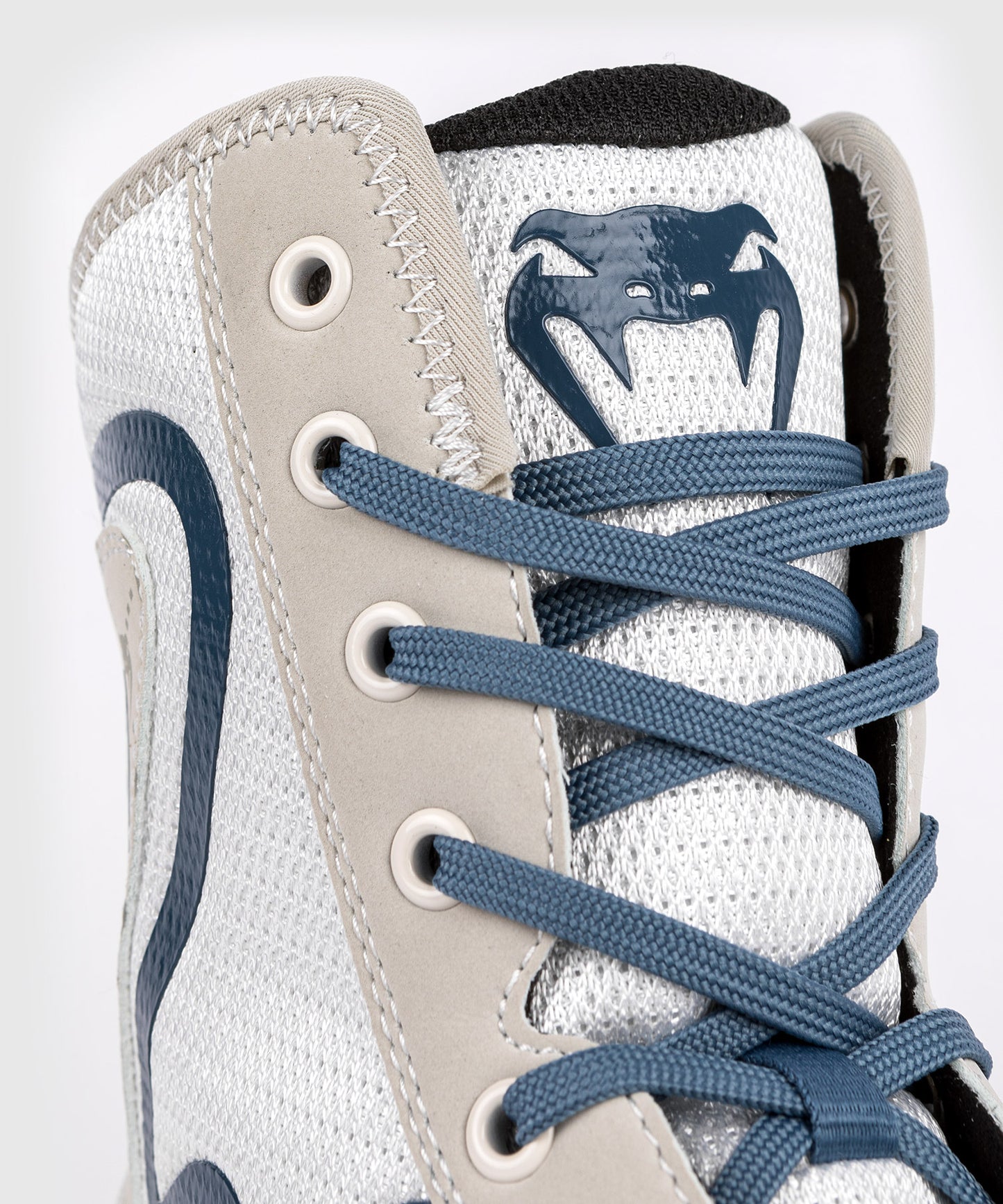VENUM ELITE EVO MONOGRAMM BOXSCHUHE – WEIß/BLAU