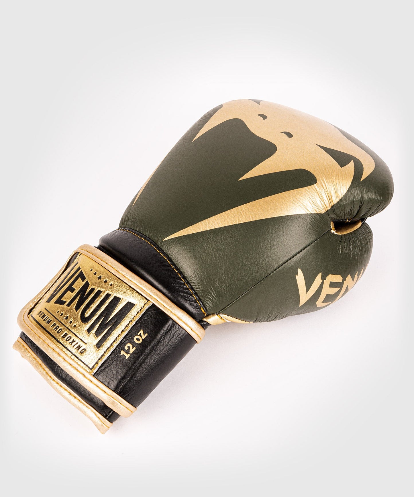 Venum Giant 2.0 professionelle Boxhandschuhe - Klettverschluss - Khaki/Gold