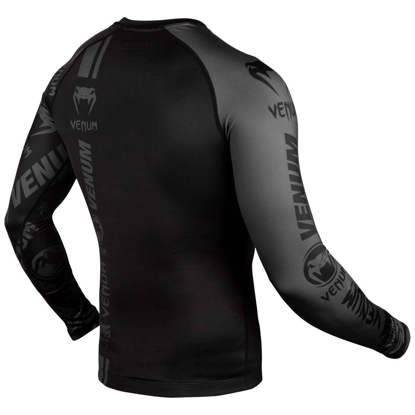 Rashguard Venum Logos - Langarm - Schwarz/Schwarz